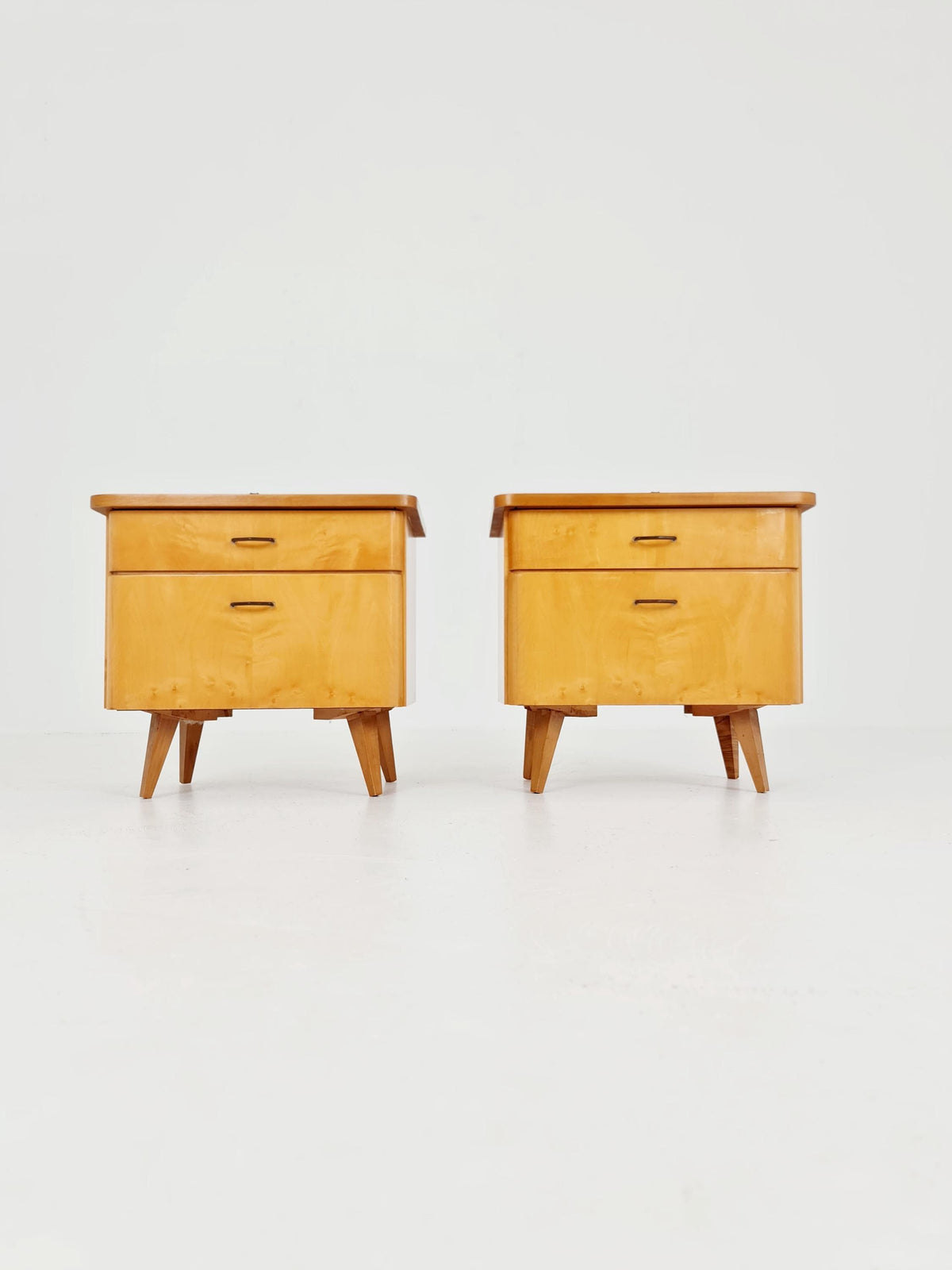 German Mid century nightstands/ bedside tables BY WK Möbel , 1960s Set of 2