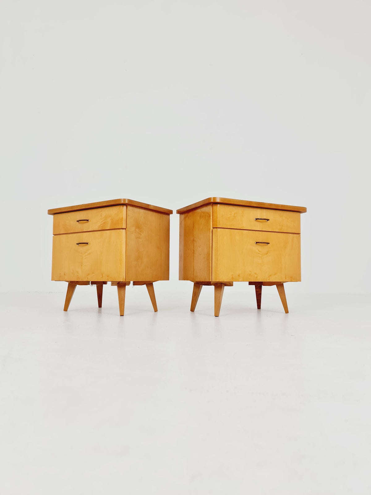 German Mid century nightstands/ bedside tables BY WK Möbel , 1960s Set of 2