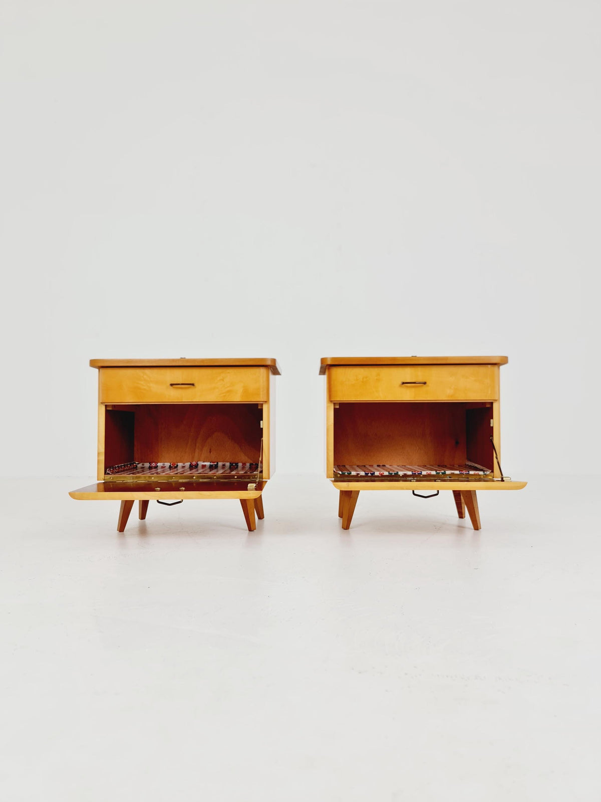 German Mid century nightstands/ bedside tables BY WK Möbel , 1960s Set of 2