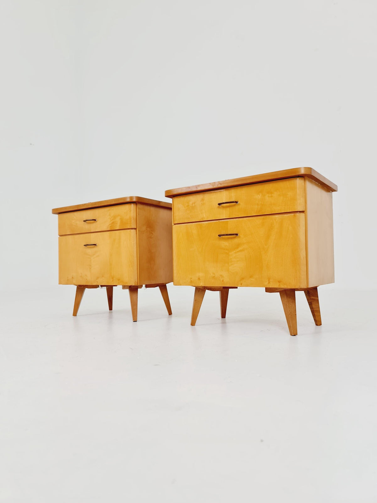 German Mid century nightstands/ bedside tables BY WK Möbel , 1960s Set of 2