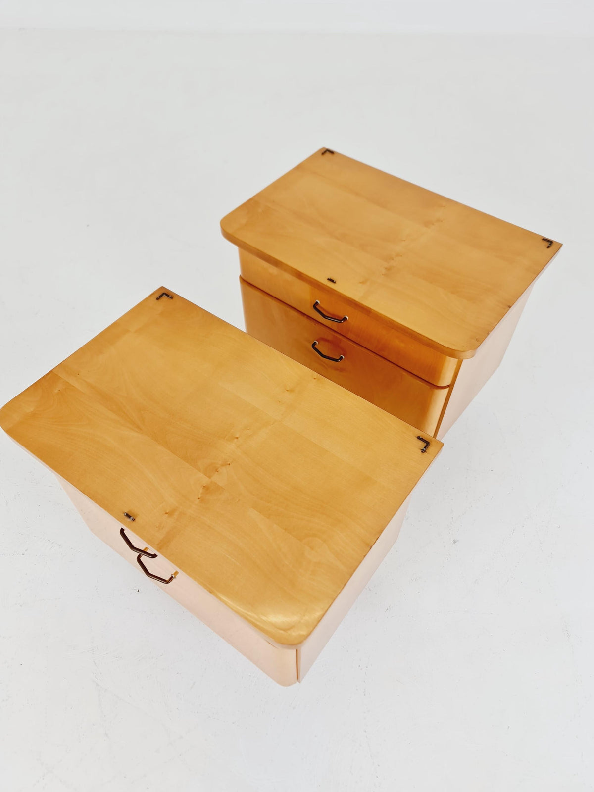 German Mid century nightstands/ bedside tables BY WK Möbel , 1960s Set of 2