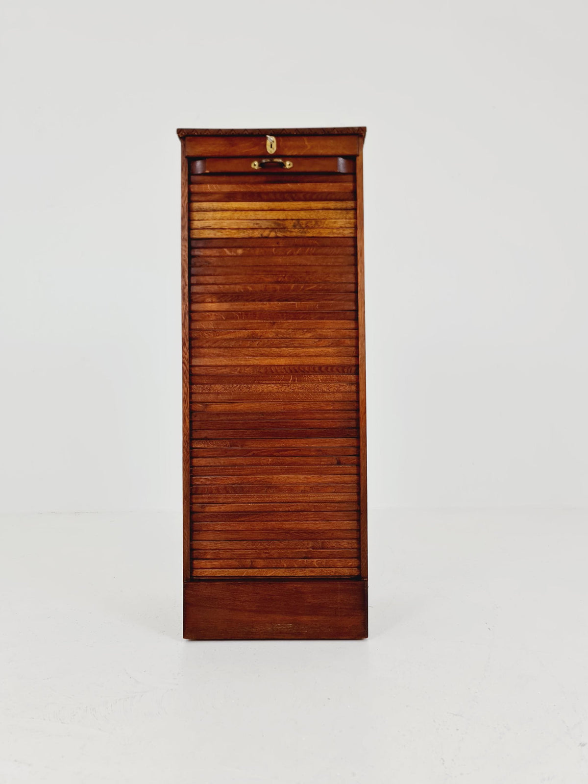 Bauhaus German roll document cabinet in walnut Wood , 1930s