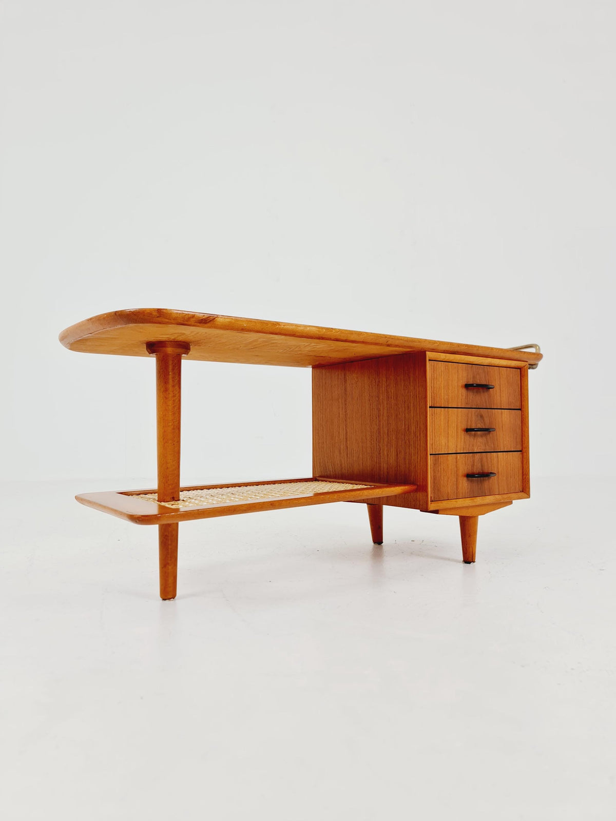 Midcentury Scandinavian Teak vintage Side table ceramic / hallway/ Night stand, 1960s