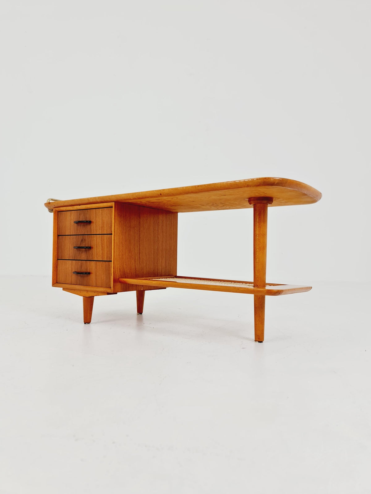 Midcentury Scandinavian Teak vintage Side table ceramic / hallway/ Night stand, 1960s