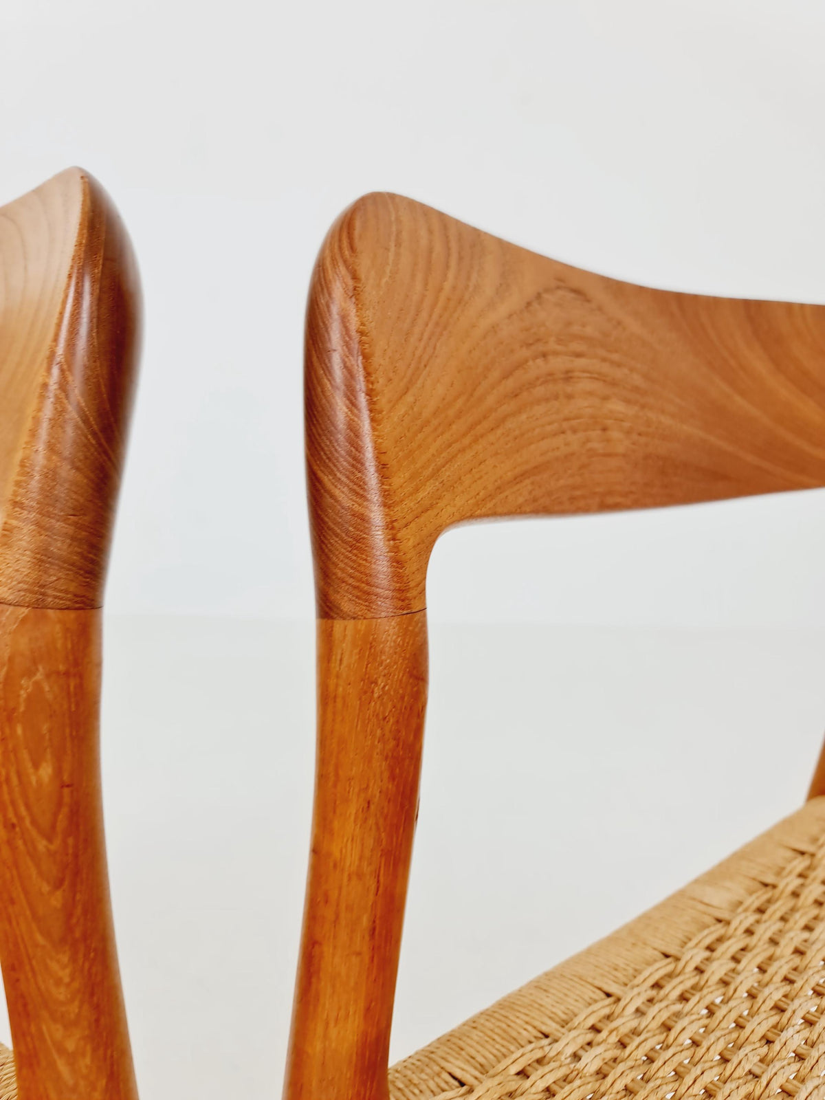 Mid Century Danish Teak Dining Chair Niels O.Moller, 1960s model 75 Set of 2