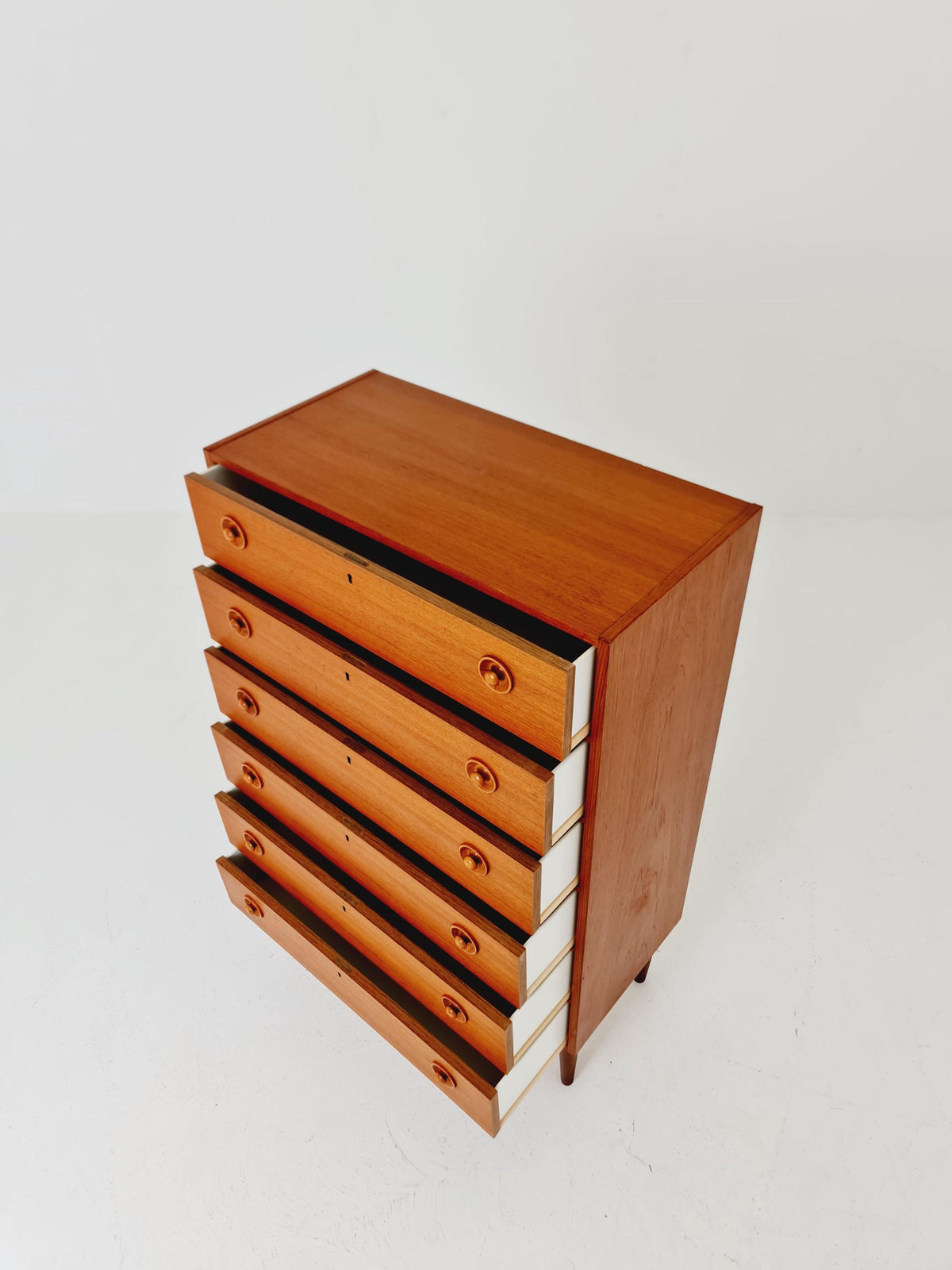 Midcentury danish design chest of drawers / drawer dresser /6 drawers cabinet By Ejsing Möbelfabrik 1960s