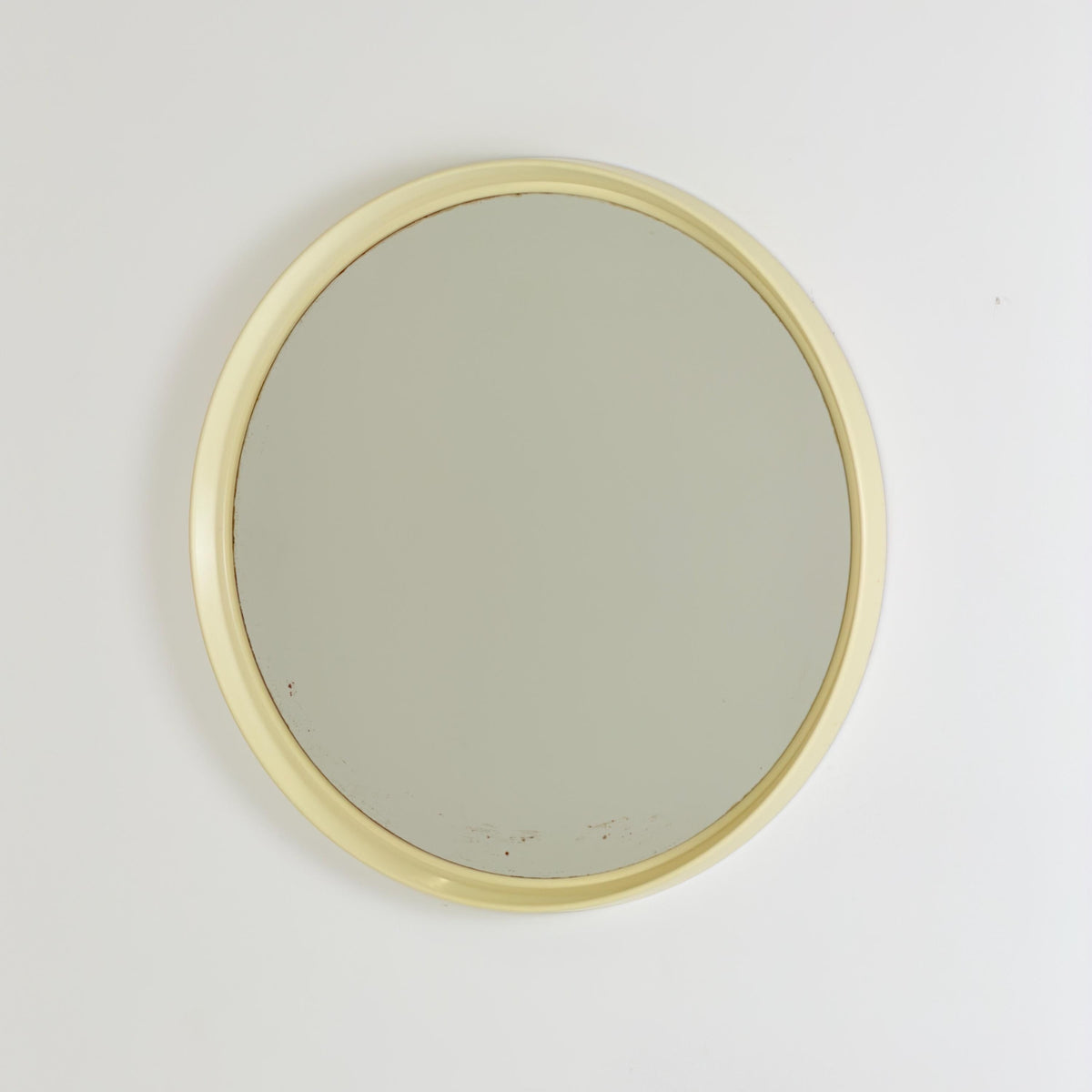 Space Age Mid-Century Round Wall Mirror, 1970s German Modernist Mirror, Vintage Circular Mirror, Retro Wall Decor, Germany