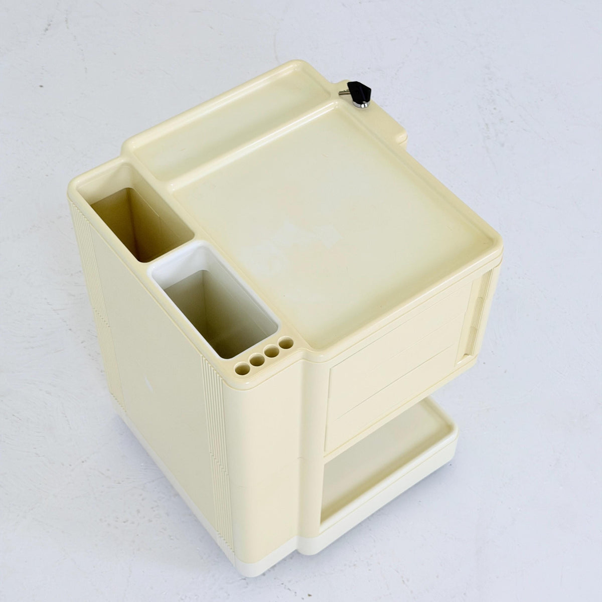 Rare Neolt Superstile Organizer Trolley | Italian Mid Century Storage Cart | Vintage ABS Office Design 1970s.