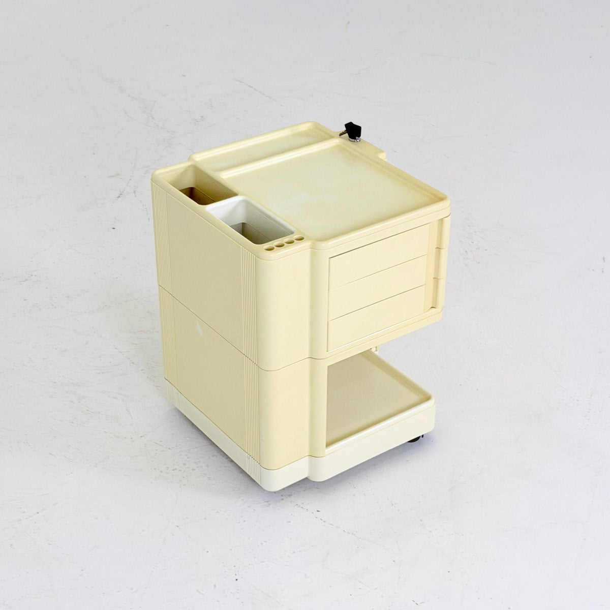 Rare Neolt Superstile Organizer Trolley | Italian Mid Century Storage Cart | Vintage ABS Office Design 1970s.