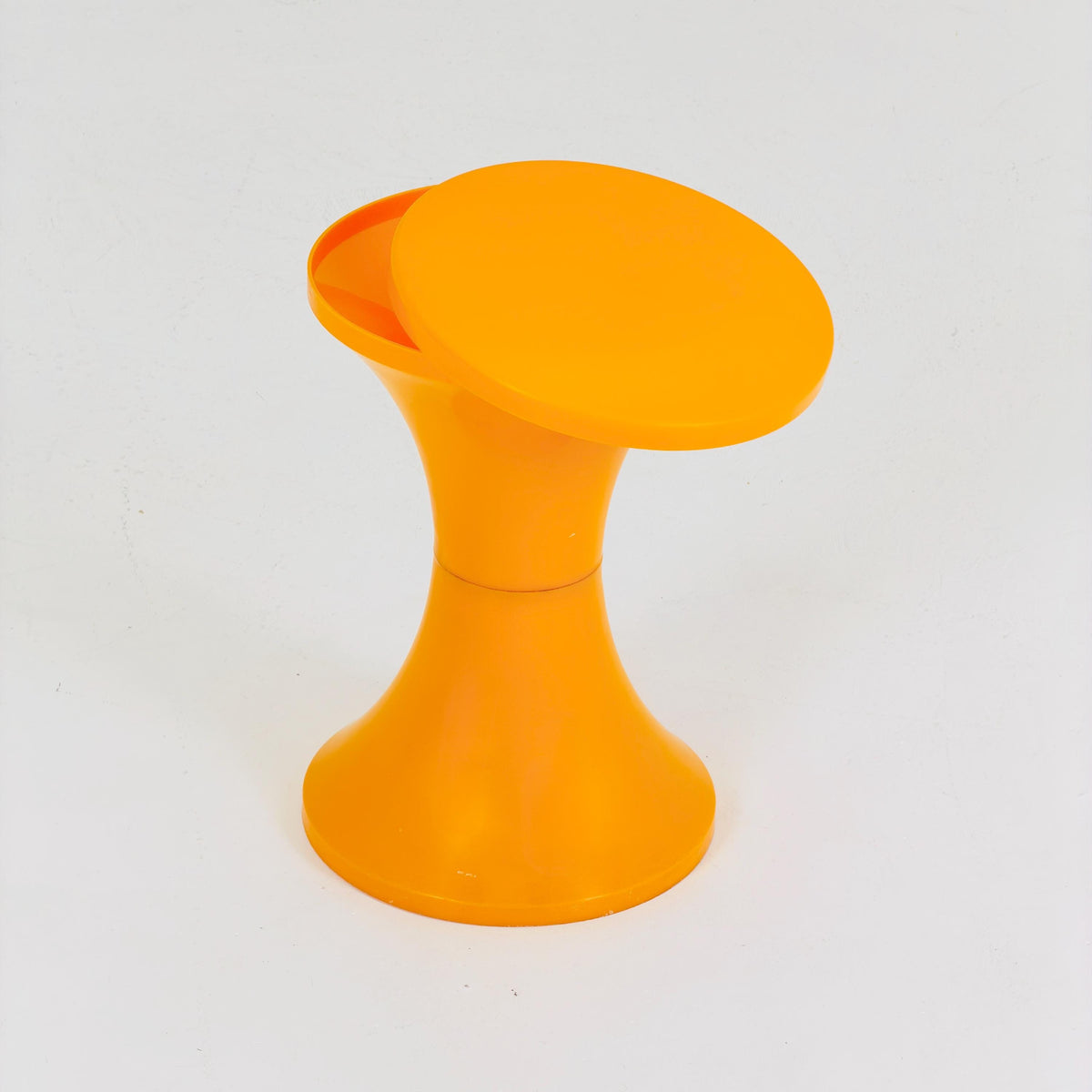 Rare Tam Tam Space Age Stool by Nurieux France Ref. 169 Orange 1970s France