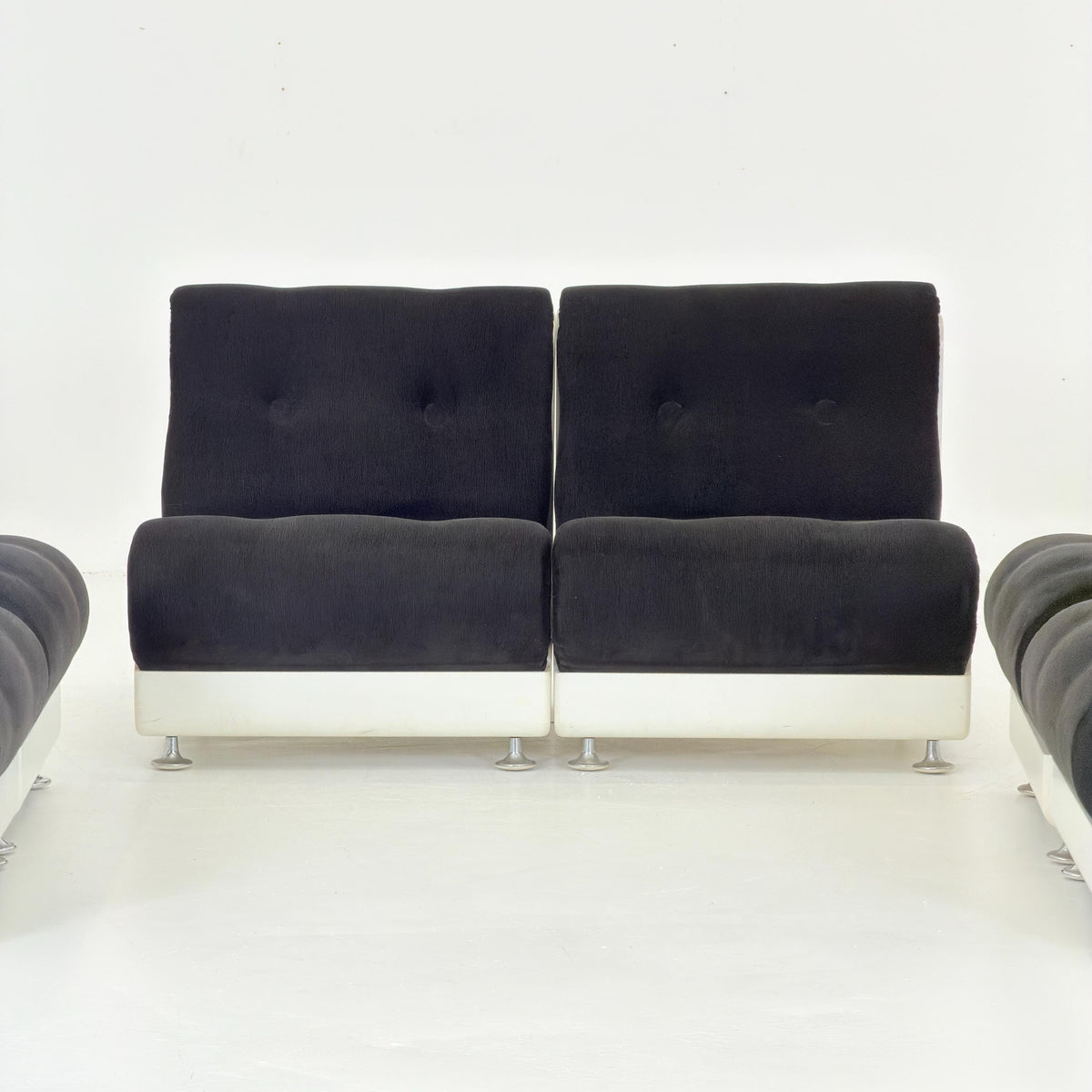 Set of 6 Rare Mid-Century Space Age Modular Lounge Chairs by Mario Bellini for Roche Bobois, 1970s Italy