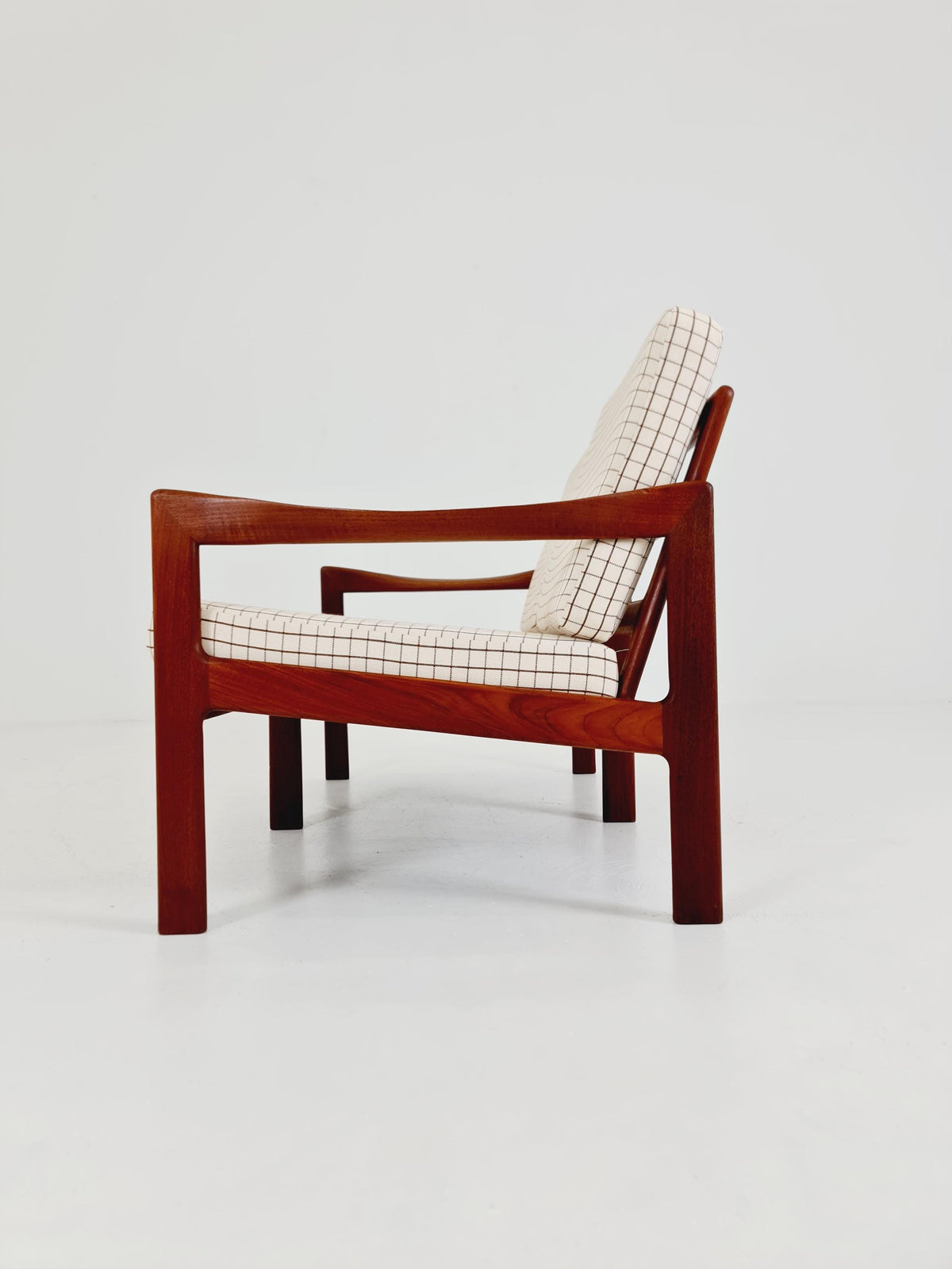 Mid century Sofa 2 Seater by Illum Wikkeslo Eilersen in solid teak, 1960s,
