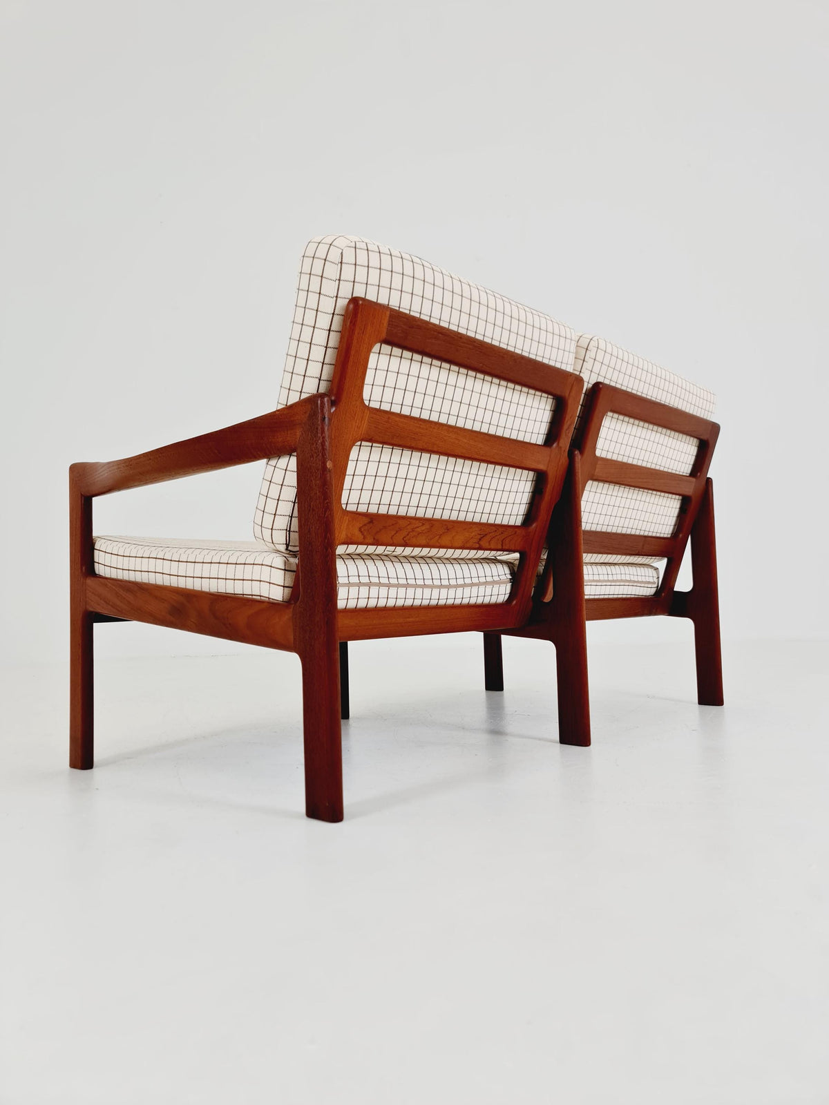 Mid century Sofa 2 Seater by Illum Wikkeslo Eilersen in solid teak, 1960s,