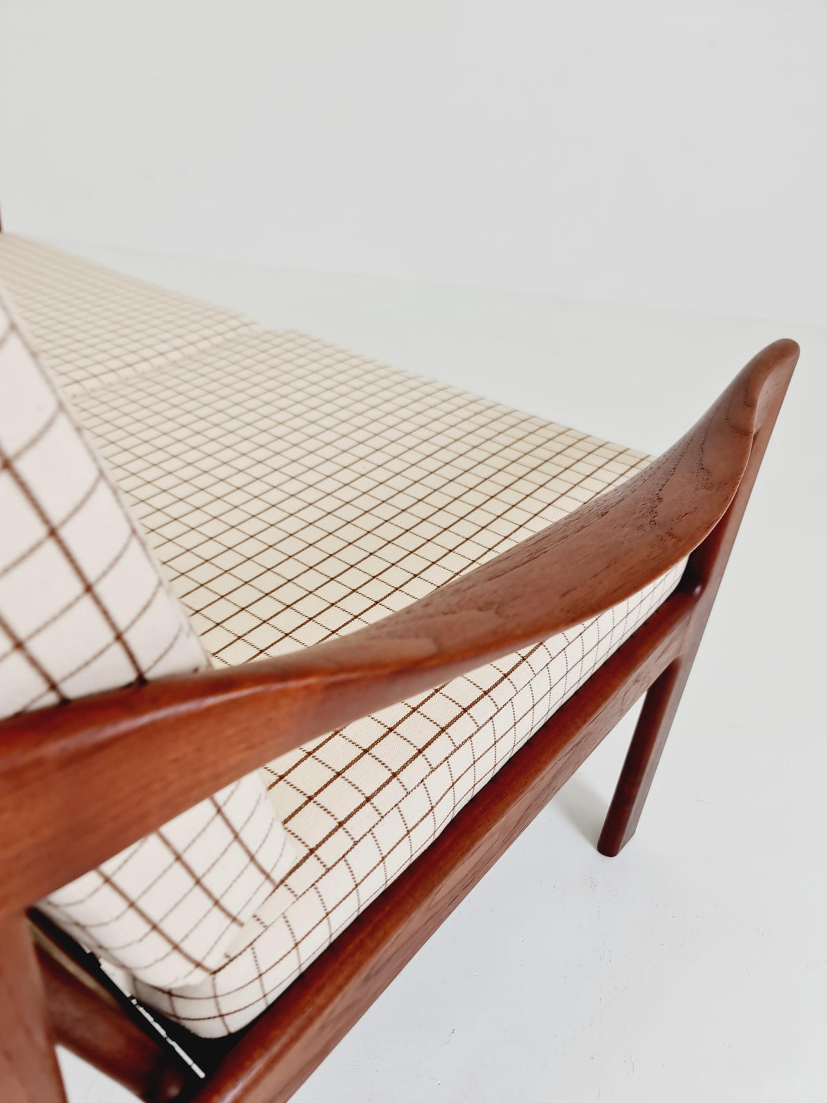 Mid century Sofa 2 Seater by Illum Wikkeslo Eilersen in solid teak, 1960s,
