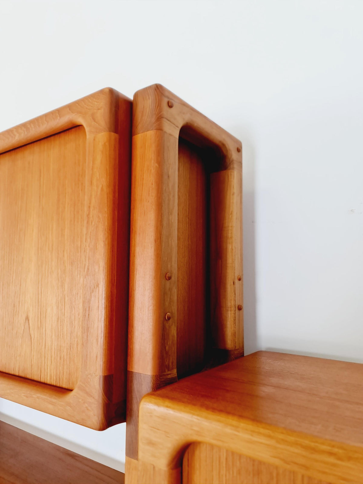 Rare Danish freestanding Solid Teak Tambour Doors vintage bookshelf system /room divider by Dyrlund 1980s