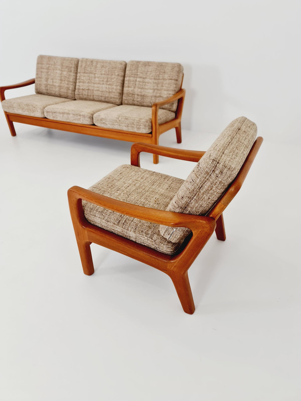 Mid-century Rare Danish teak lounge Chairs / Easy sofa /daybed Set BY Juul christiansen for JK Denmark , 1960s