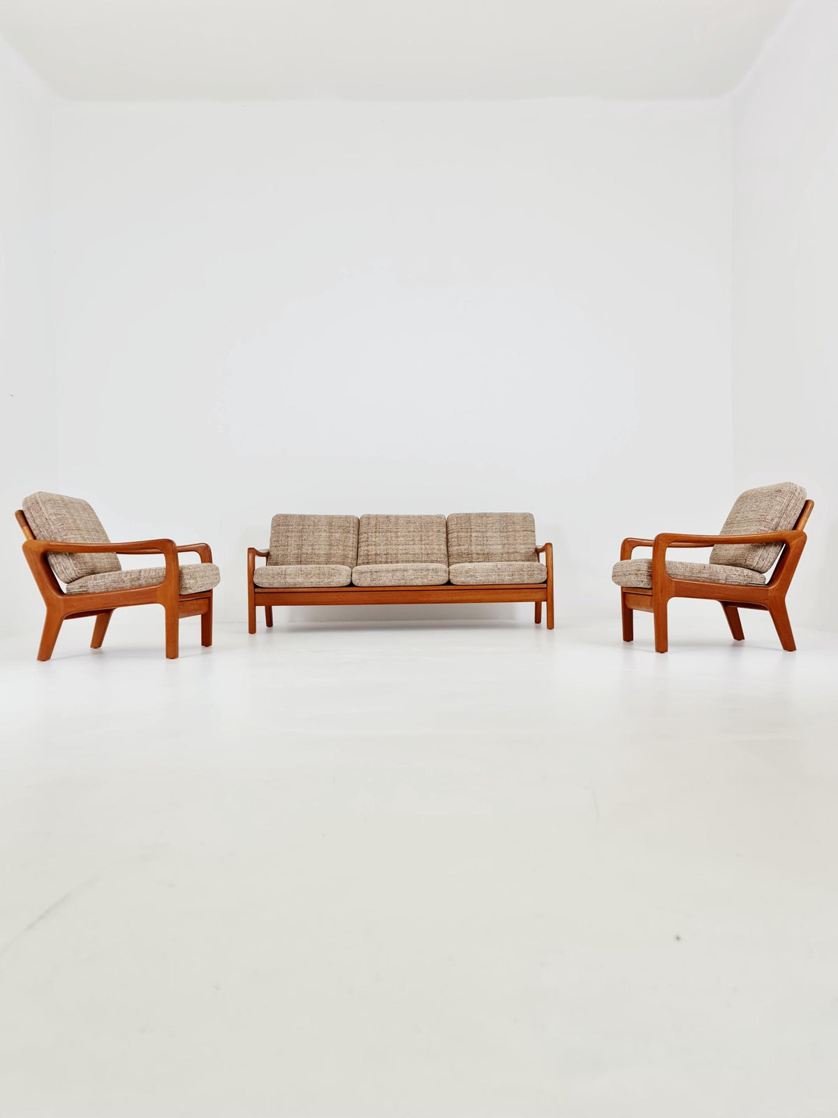 Mid-century Rare Danish teak lounge Chairs / Easy sofa /daybed Set BY Juul christiansen for JK Denmark , 1960s