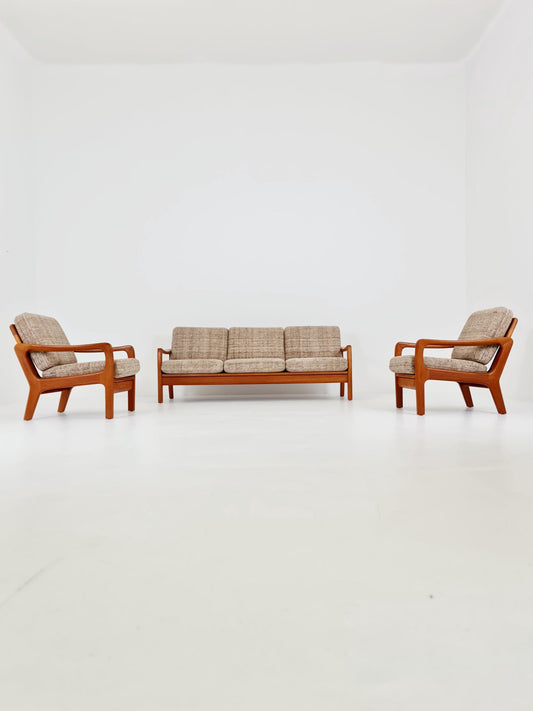 Mid-century Rare Danish teak lounge Chairs / Easy sofa /daybed Set BY Juul christiansen for JK Denmark , 1960s