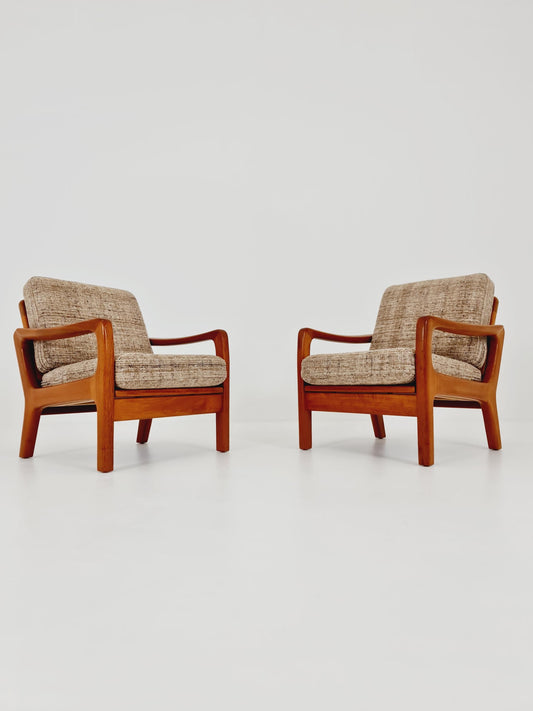 Mid century Danish easy lounge chairs by Juul Kristensen , 1970s, Set of 2
