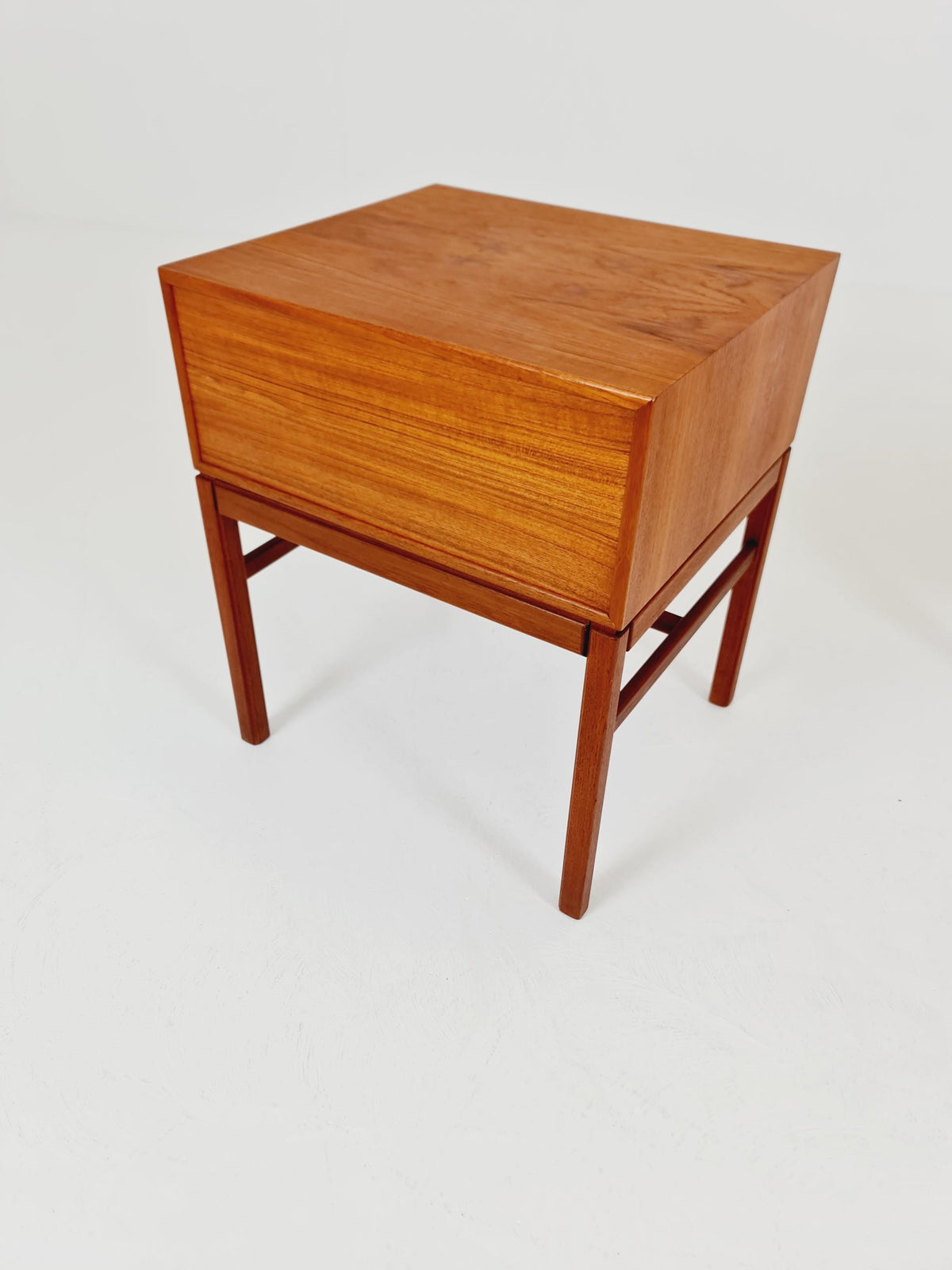 Rare Swedish MidCentury teak nightstands / bedside tables, Designed By Engström Myrstraad Model Casino 1960s