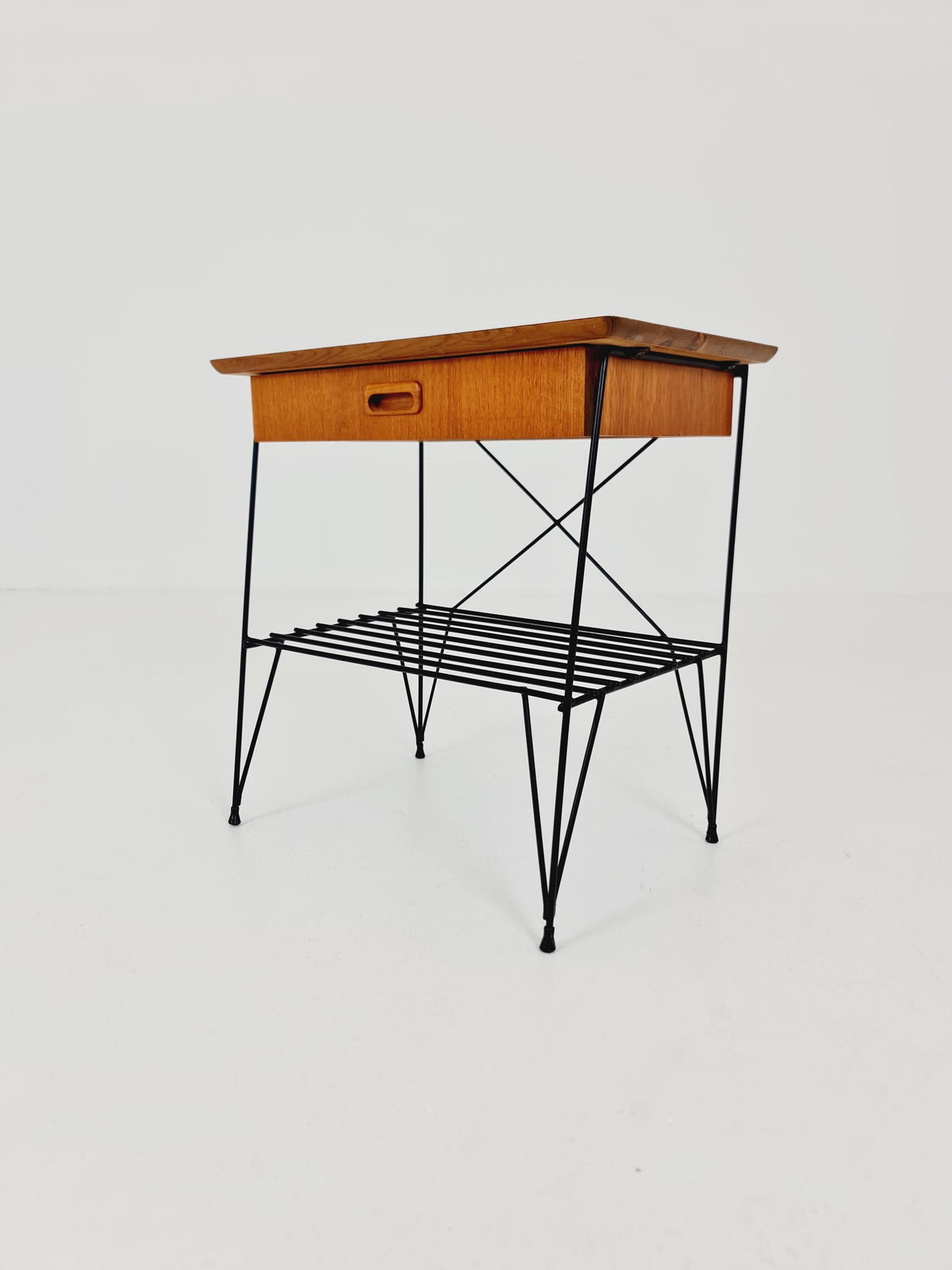 Midcentury swedish teak Vintage Side table/ Bedside table, 1960s