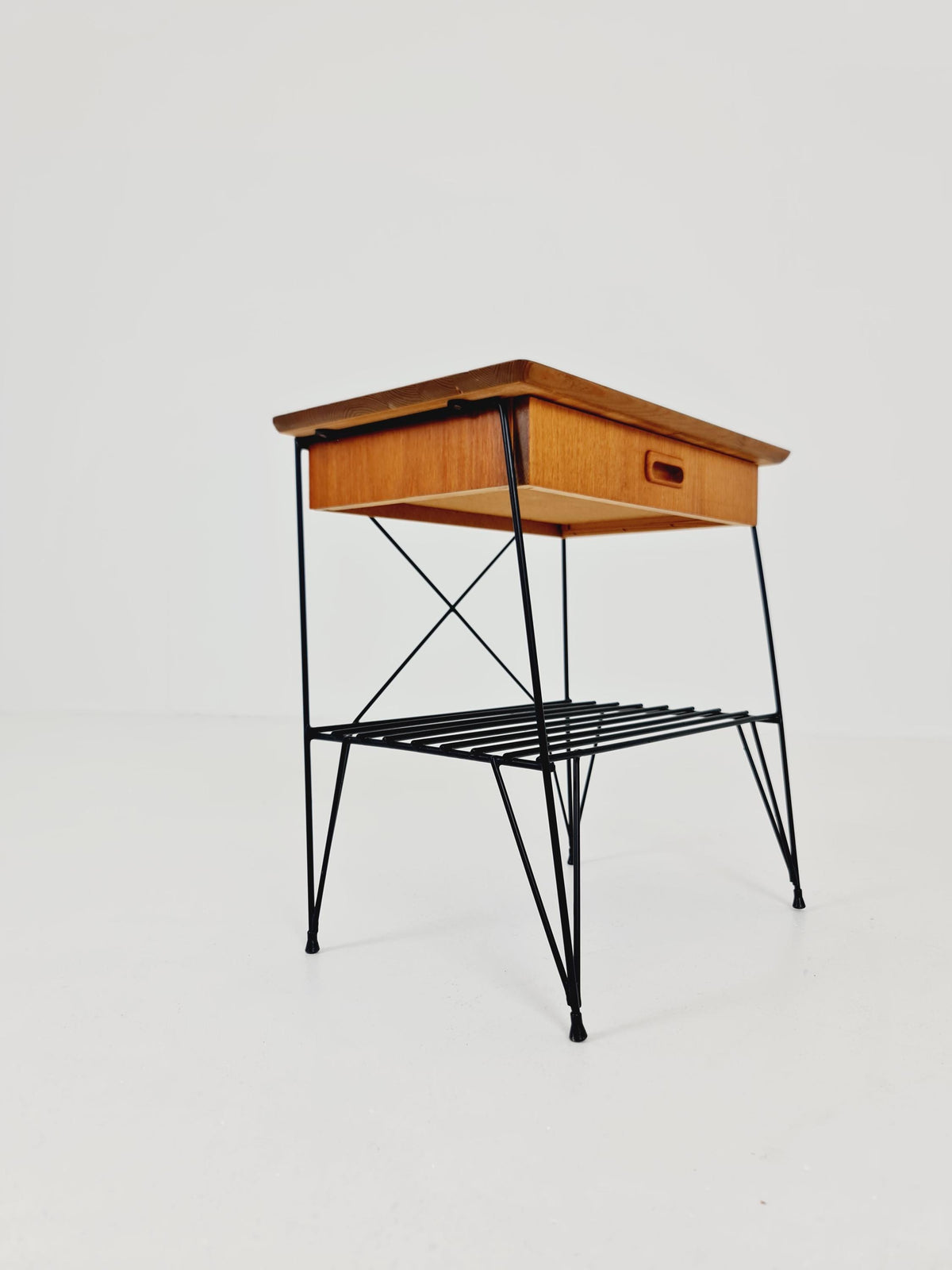 Midcentury swedish teak Vintage Side table/ Bedside table, 1960s