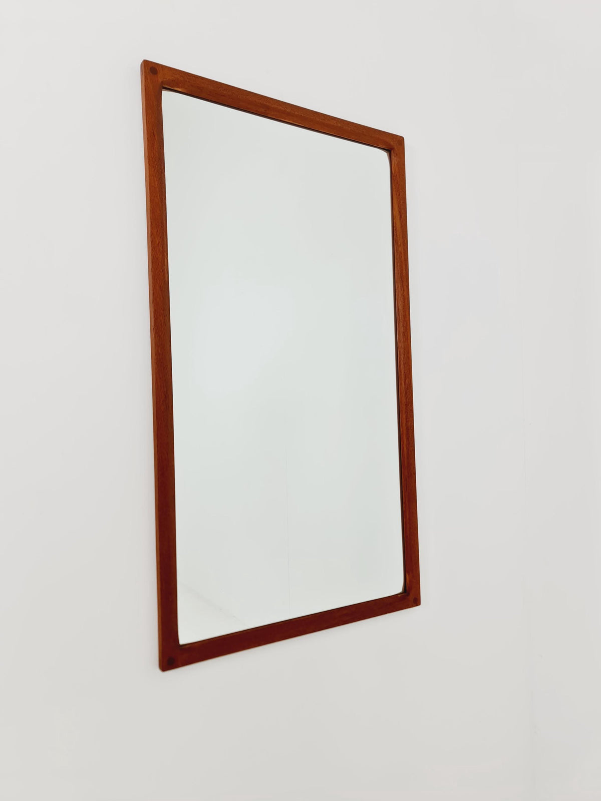 Teak Danish mid-century Modern wall-mounted mirror By Aksel Kjersgaard No 166 , 1960s