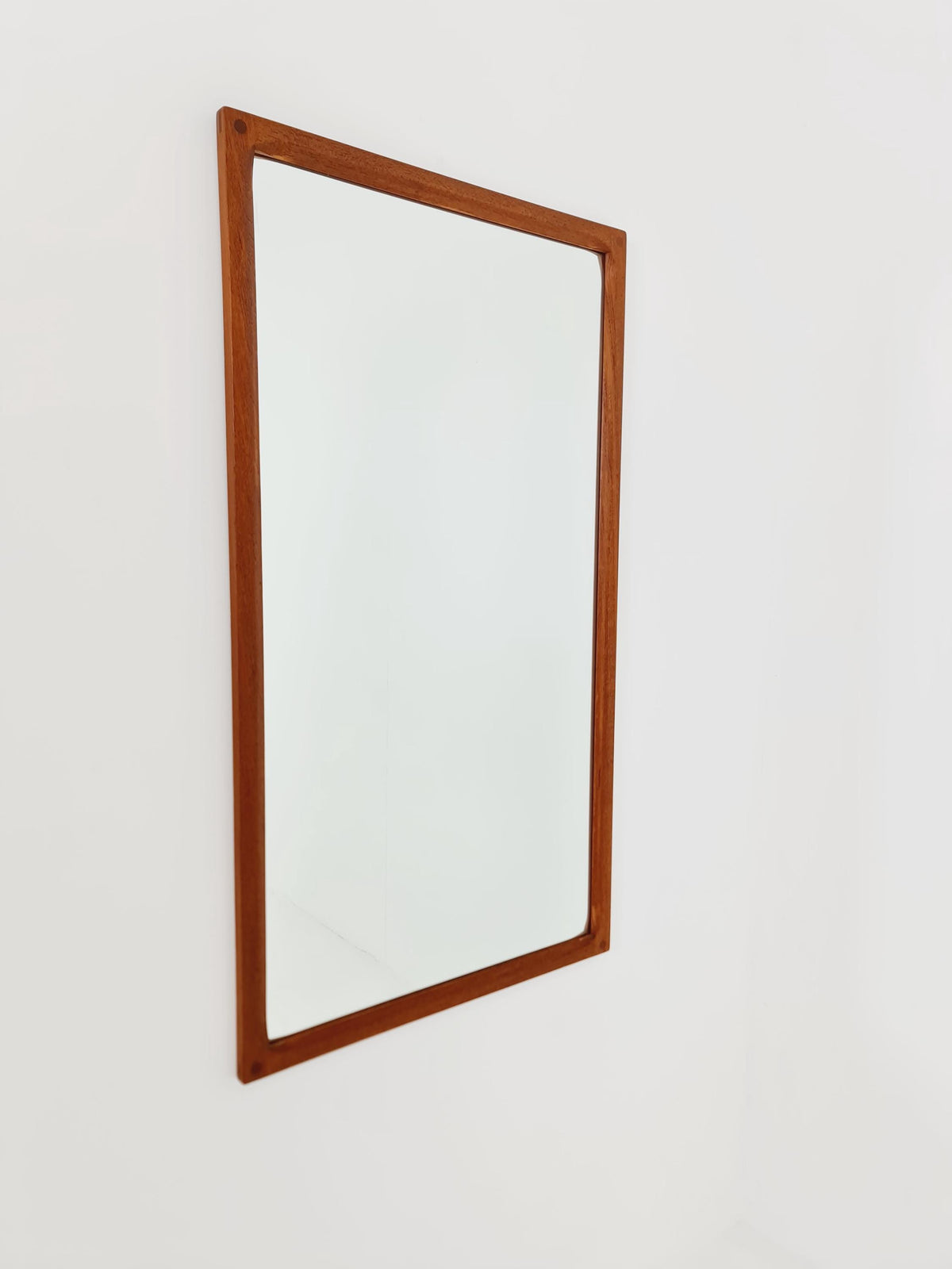Teak Danish mid-century Modern wall-mounted mirror By Aksel Kjersgaard No 166 , 1960s
