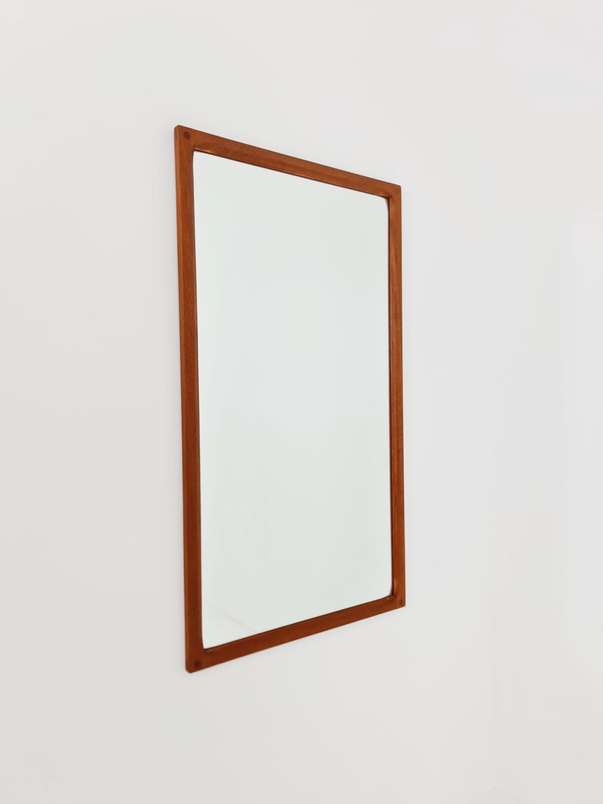 Teak Danish mid-century Modern wall-mounted mirror By Aksel Kjersgaard No 166 , 1960s