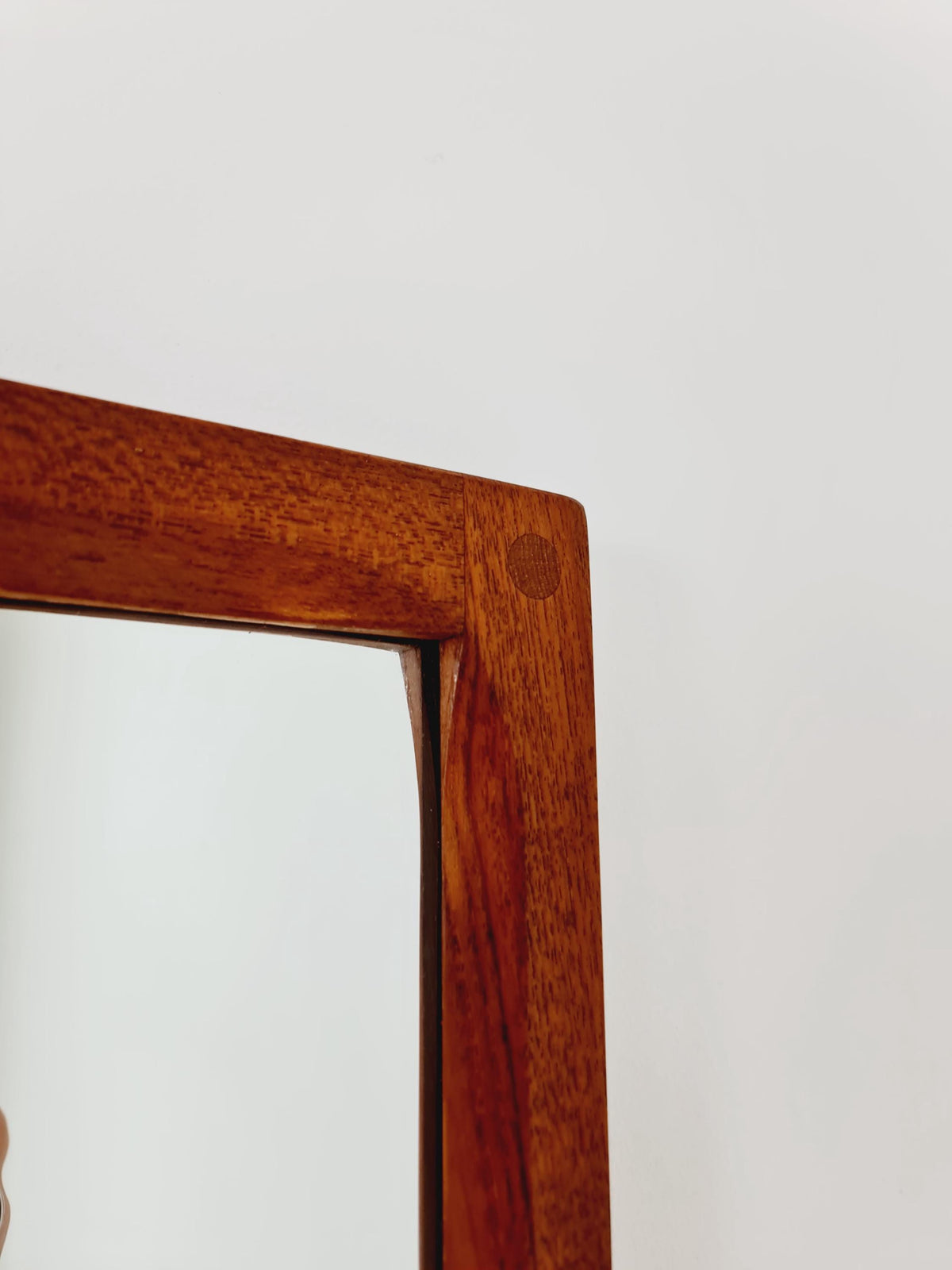 Teak Danish mid-century Modern wall-mounted mirror By Aksel Kjersgaard No 166 , 1960s