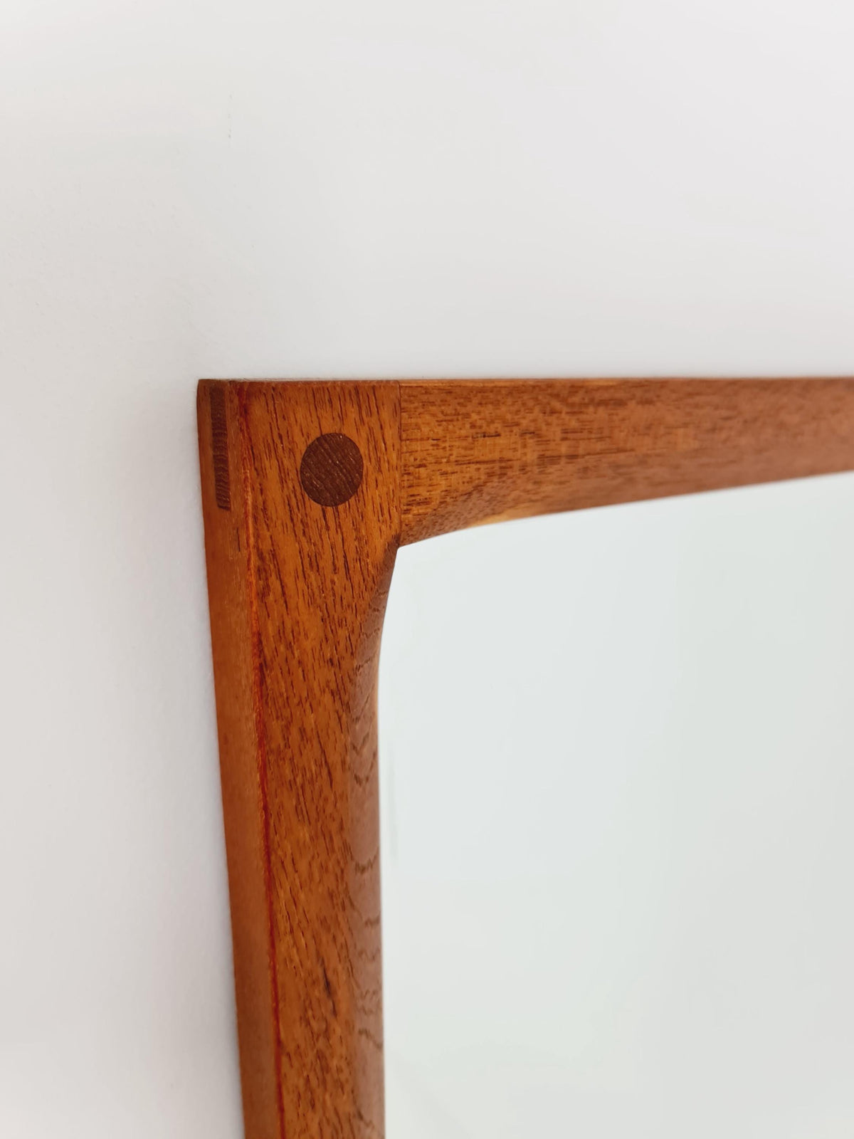 Teak Danish mid-century Modern wall-mounted mirror By Aksel Kjersgaard No 166 , 1960s