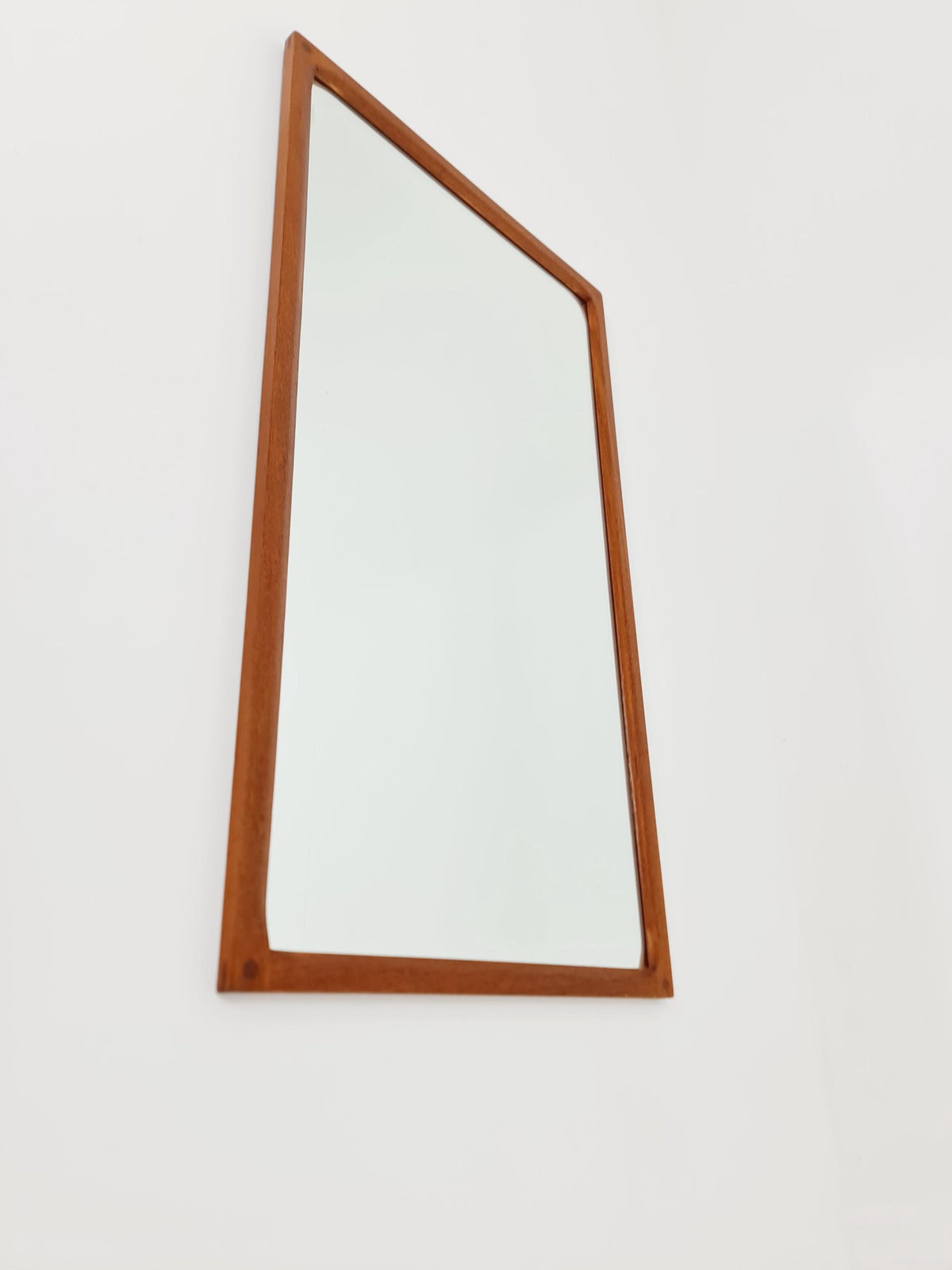 Teak Danish mid-century Modern wall-mounted mirror By Aksel Kjersgaard No 166 , 1960s