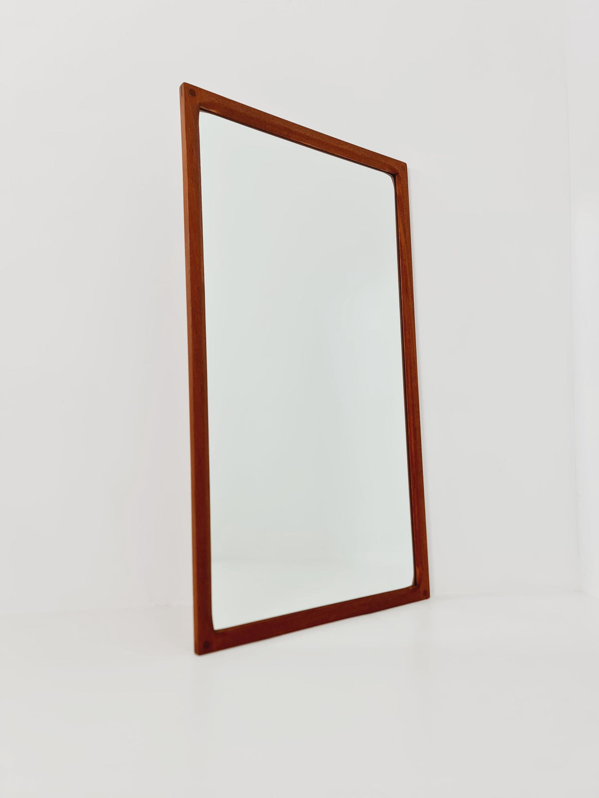 Teak Danish mid-century Modern wall-mounted mirror By Aksel Kjersgaard No 166 , 1960s