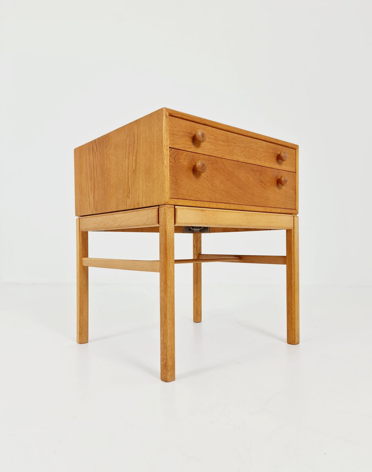 Rare Swedish MidCentury Oak nightstand / bedside table, Designed By Engström Myrstraad Model Casino 1960s