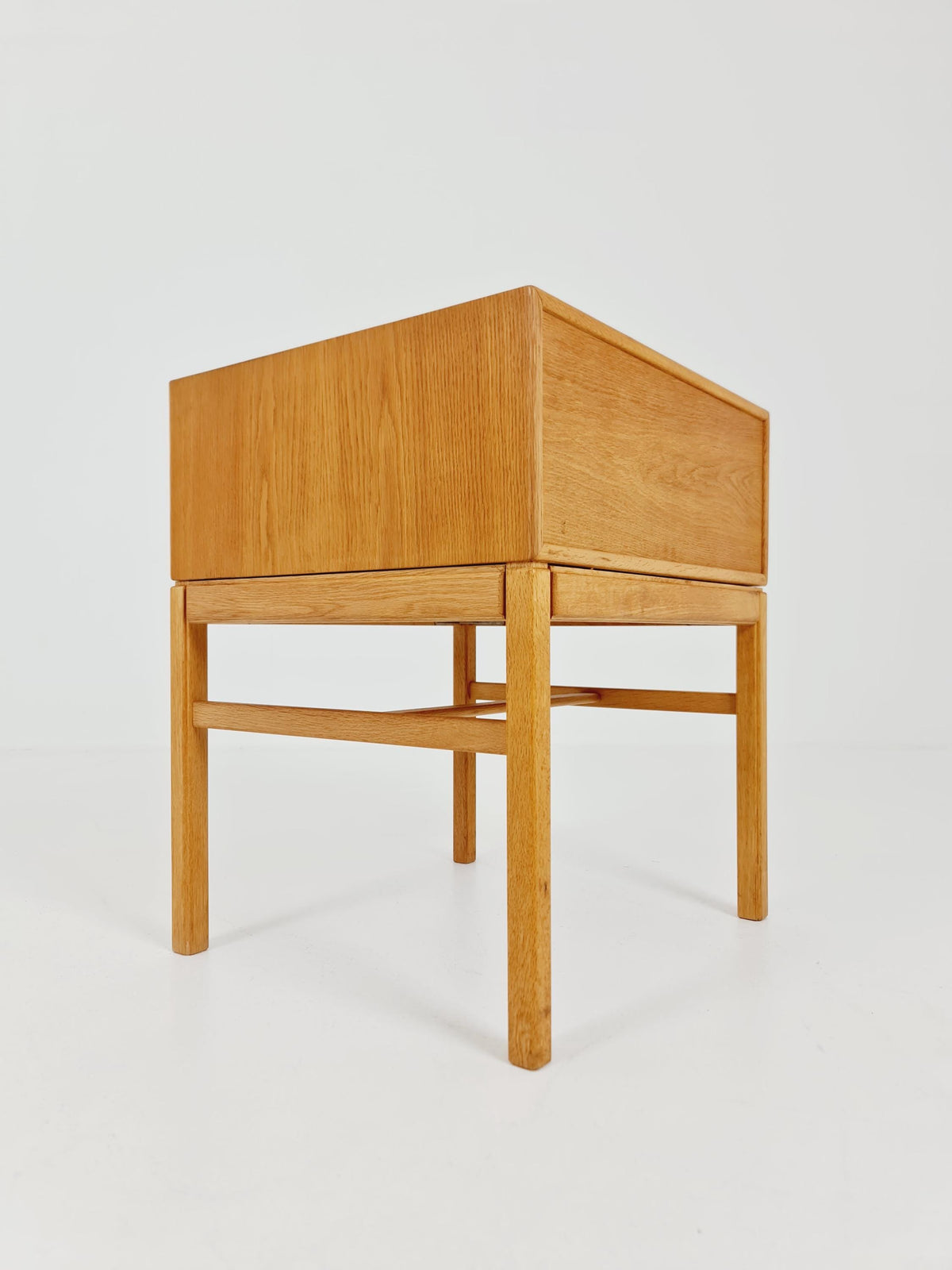 Rare Swedish MidCentury Oak nightstand / bedside table, Designed By Engström Myrstraad Model Casino 1960s