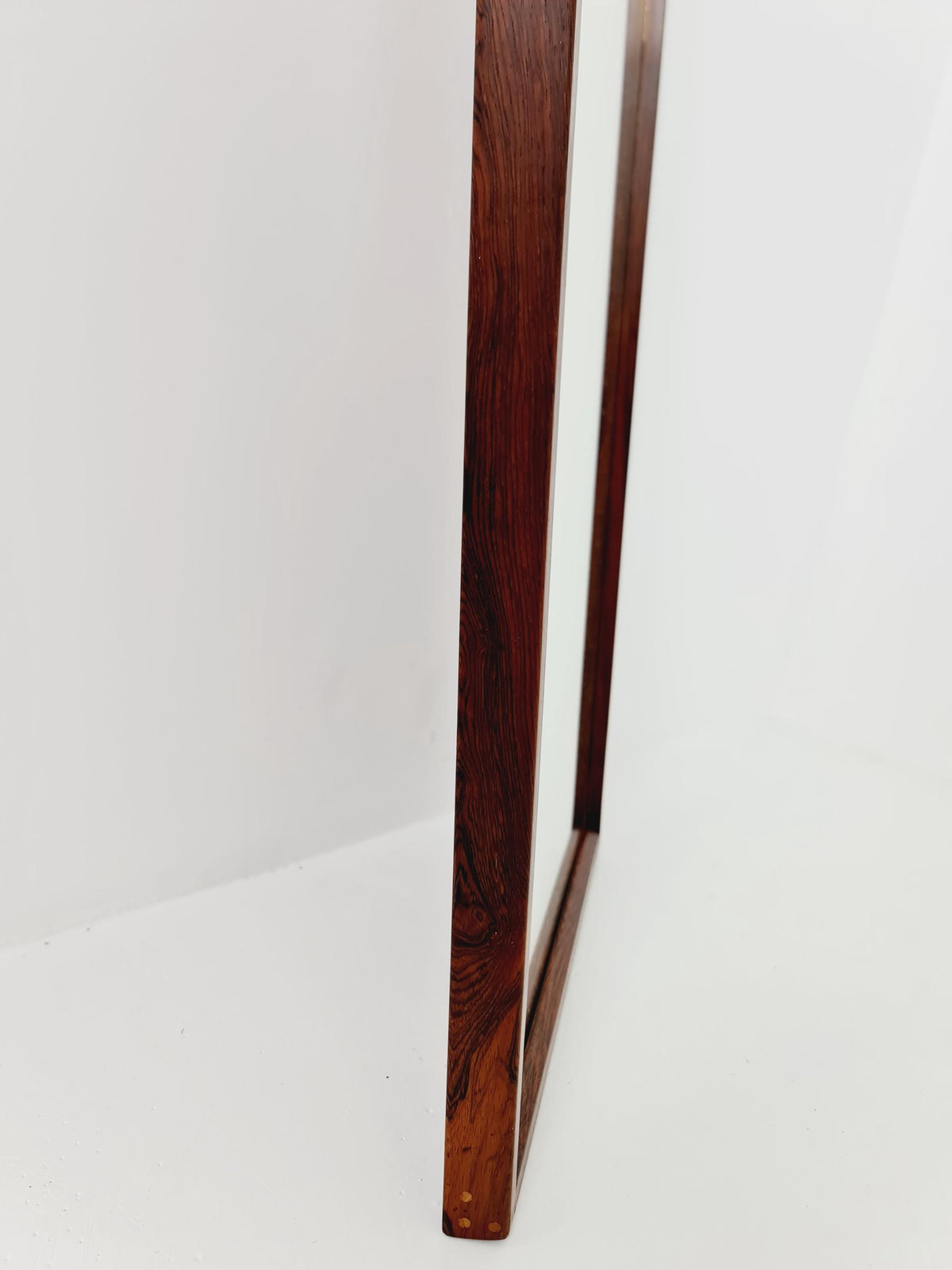 Rosewood Danish mid-century Modern wall-mounted mirror By Aksel Kjersgaard , 1960s