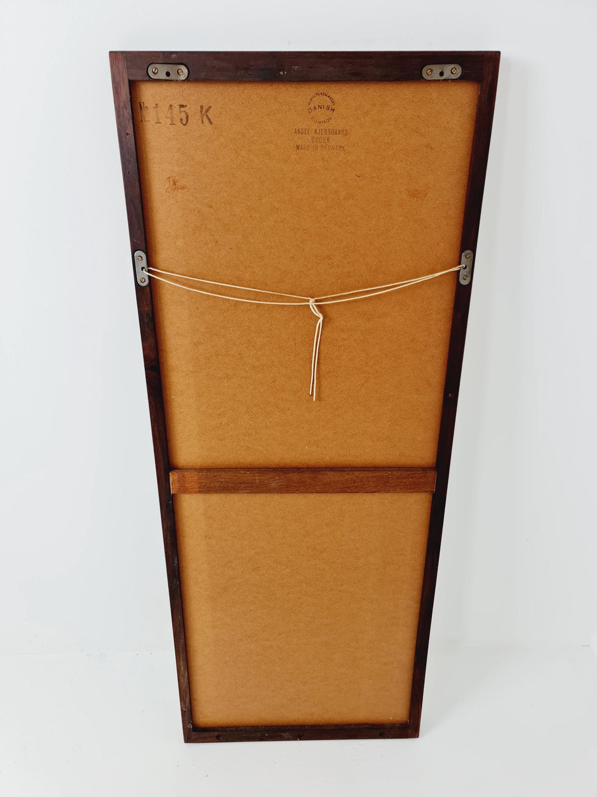 Rosewood Danish mid-century Modern wall-mounted mirror By Aksel Kjersgaard , 1960s
