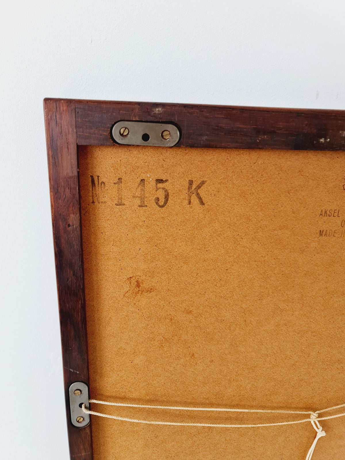 Rosewood Danish mid-century Modern wall-mounted mirror By Aksel Kjersgaard , 1960s