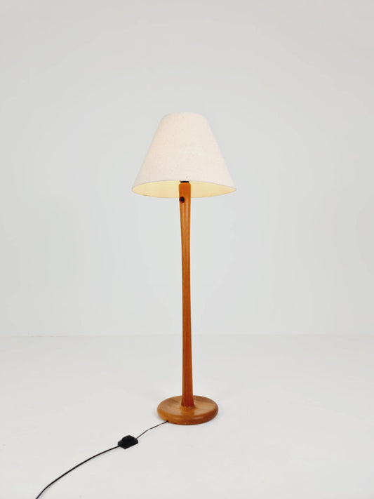 Rare big Midcentury Danish floor lamp by Dyrlund solid teak, 1960s