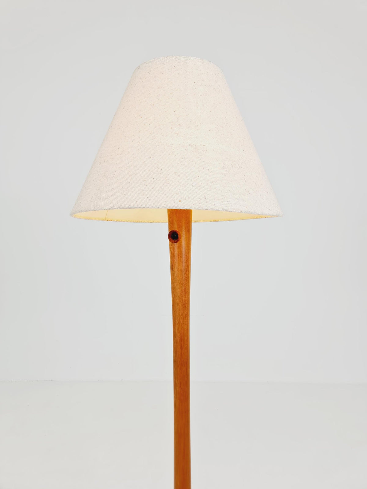 Rare big Midcentury Danish floor lamp by Dyrlund solid teak, 1960s