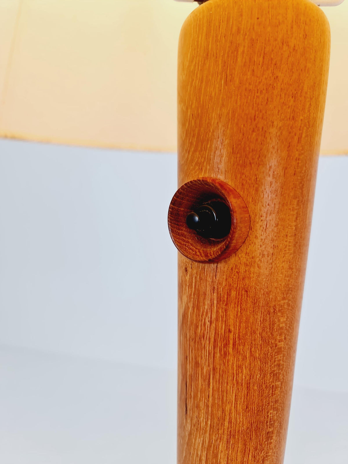 Rare big Midcentury Danish floor lamp by Dyrlund solid teak, 1960s
