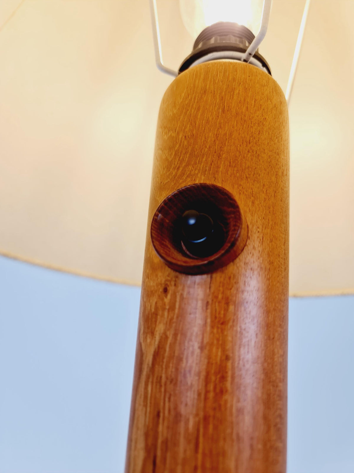 Rare big Midcentury Danish floor lamp by Dyrlund solid teak, 1960s
