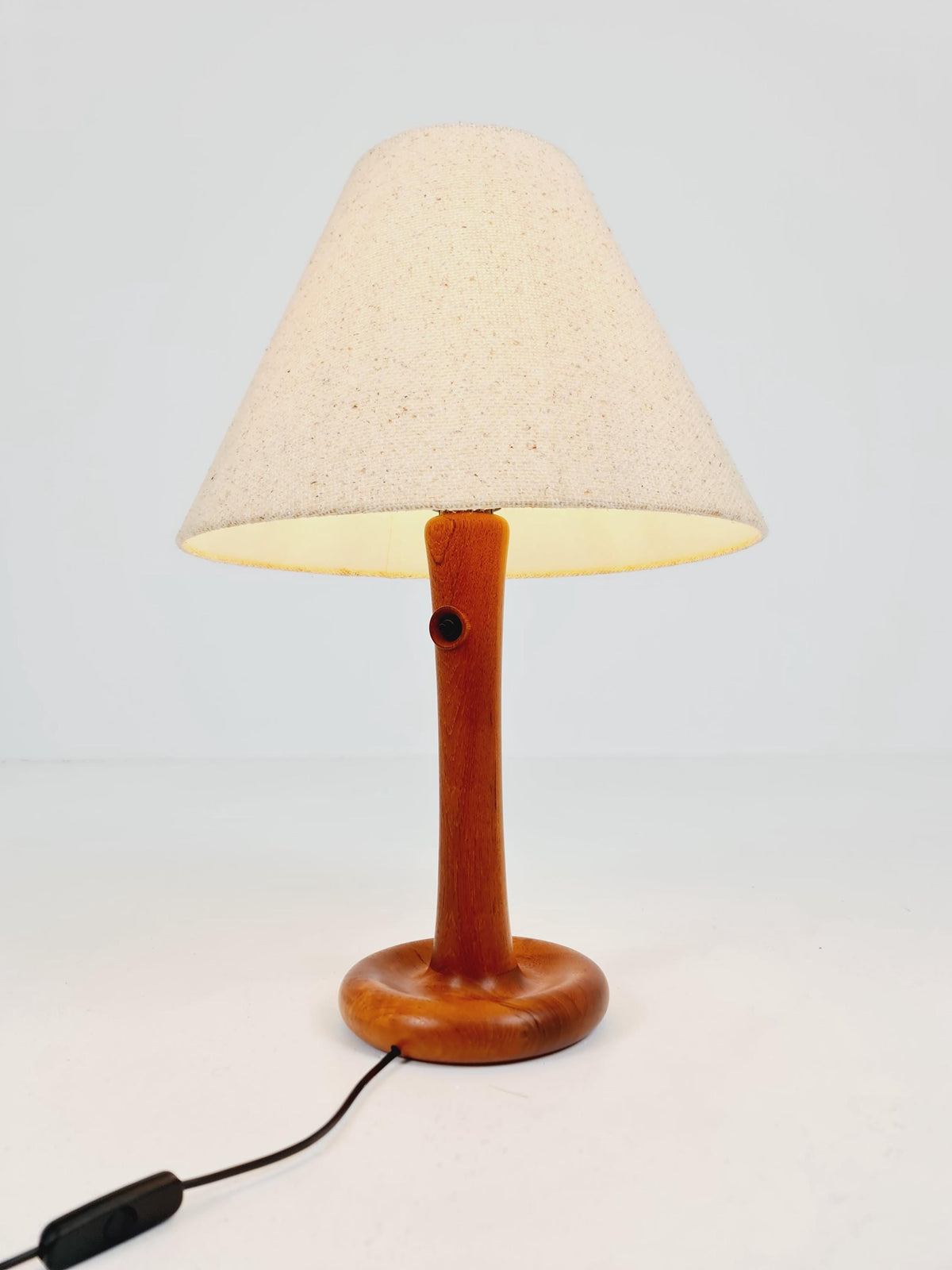 Mid century solid teak table lamp by Dyrlund , 1960s