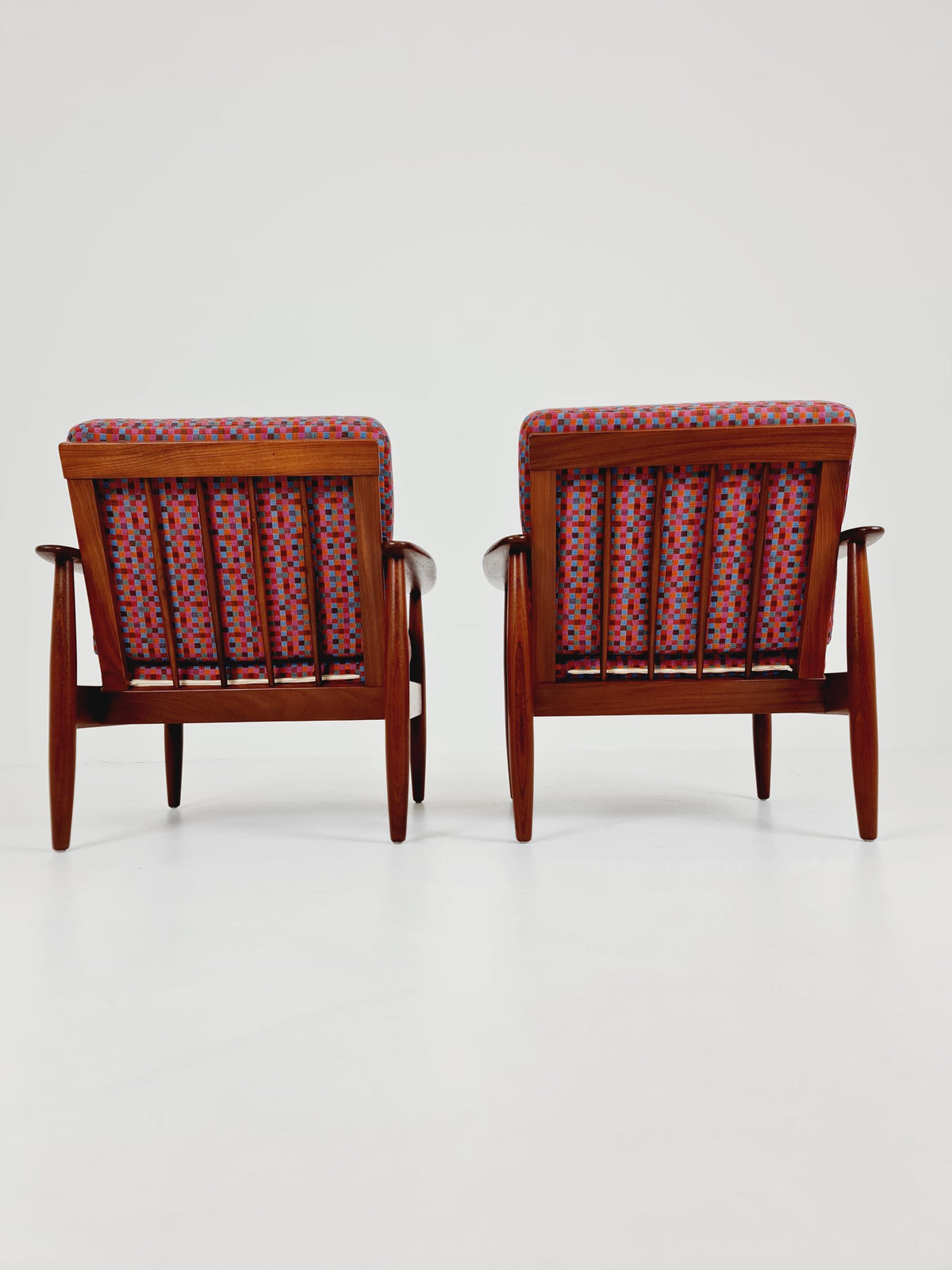 Mid century Teak easy lounge chairs Denmark 1960s, Set of 2