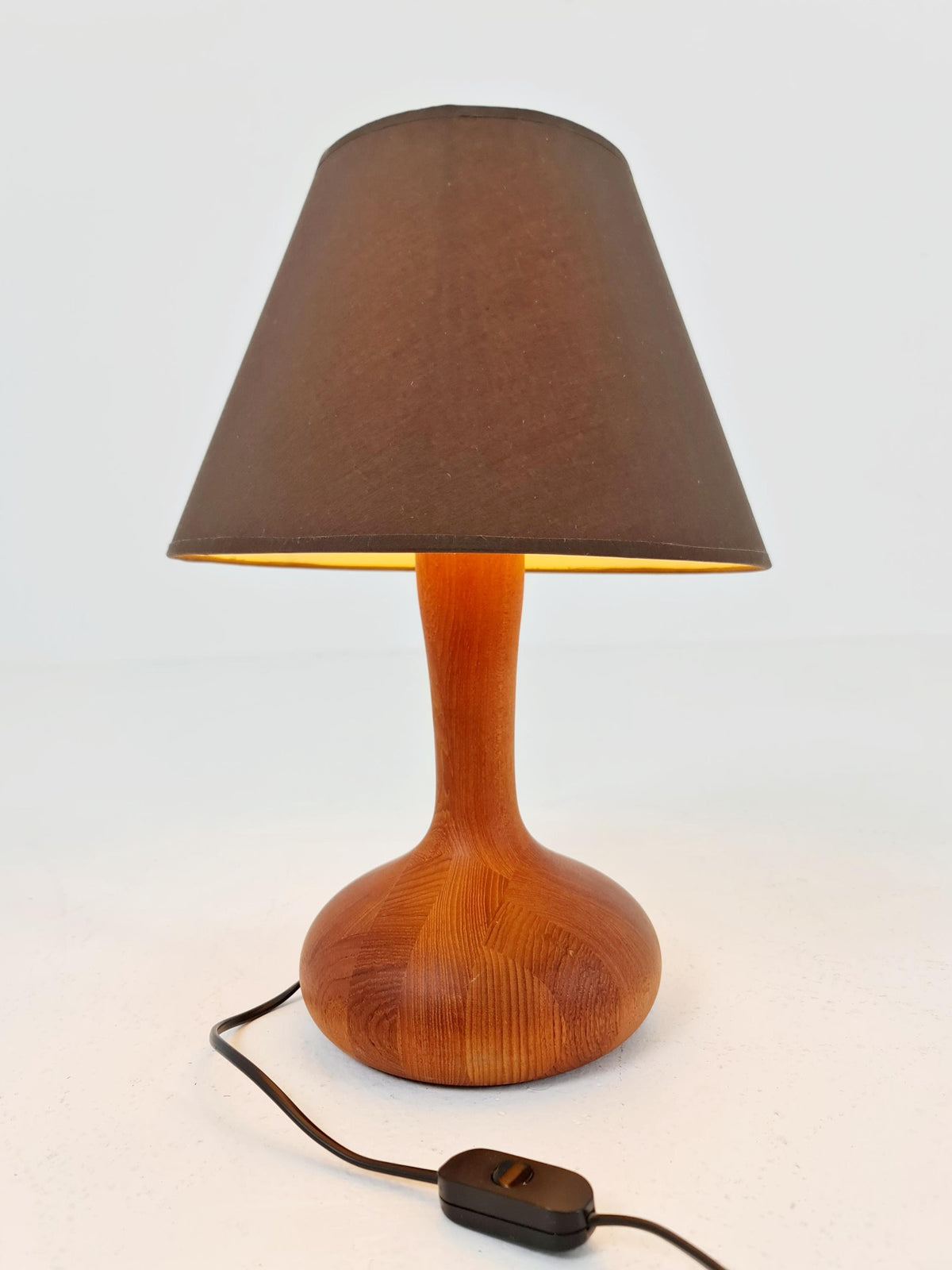 Mid century solid teak table lamp by Domus,1960s