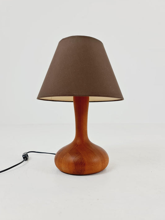 Mid century solid teak table lamp by Domus,1960s