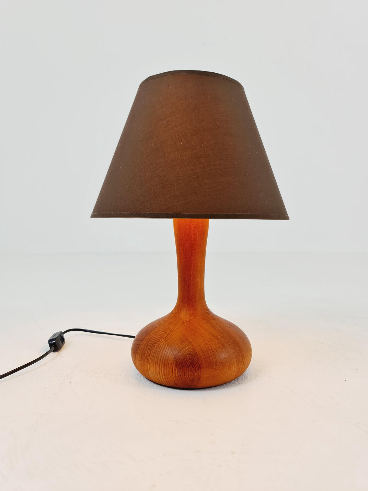 Mid century solid teak table lamp by Domus,1960s