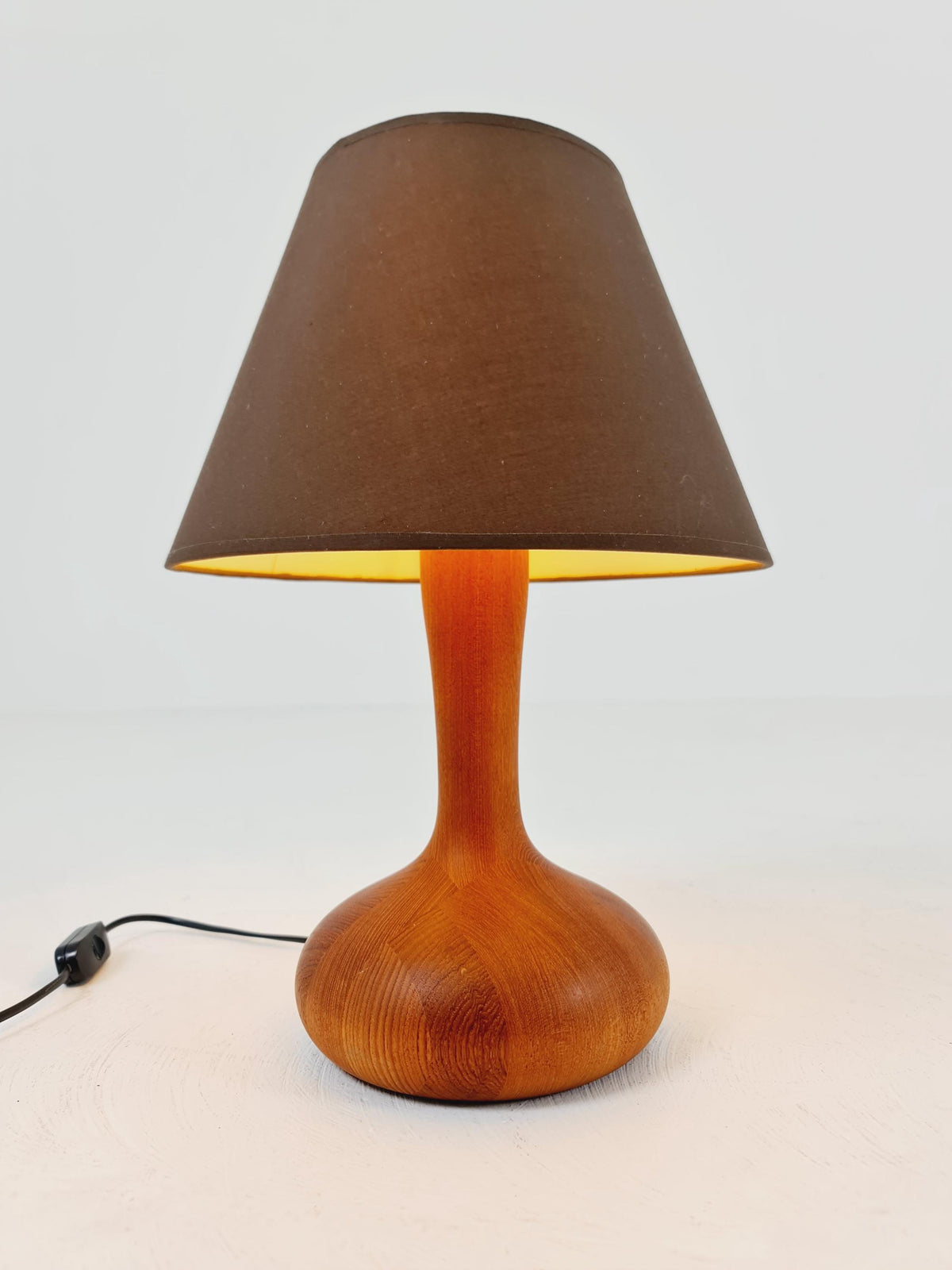 Mid century solid teak table lamp by Domus,1960s