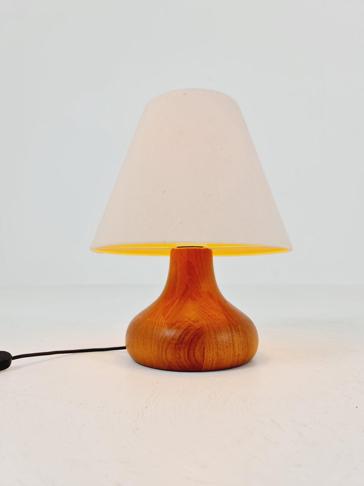 Mid century solid teak table lamp by Domus,1960s