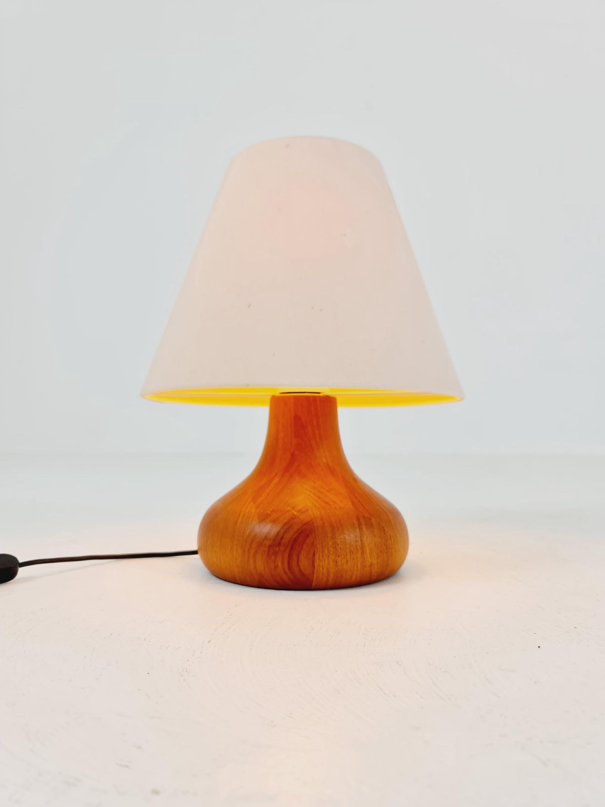 Mid century solid teak table lamp by Domus,1960s